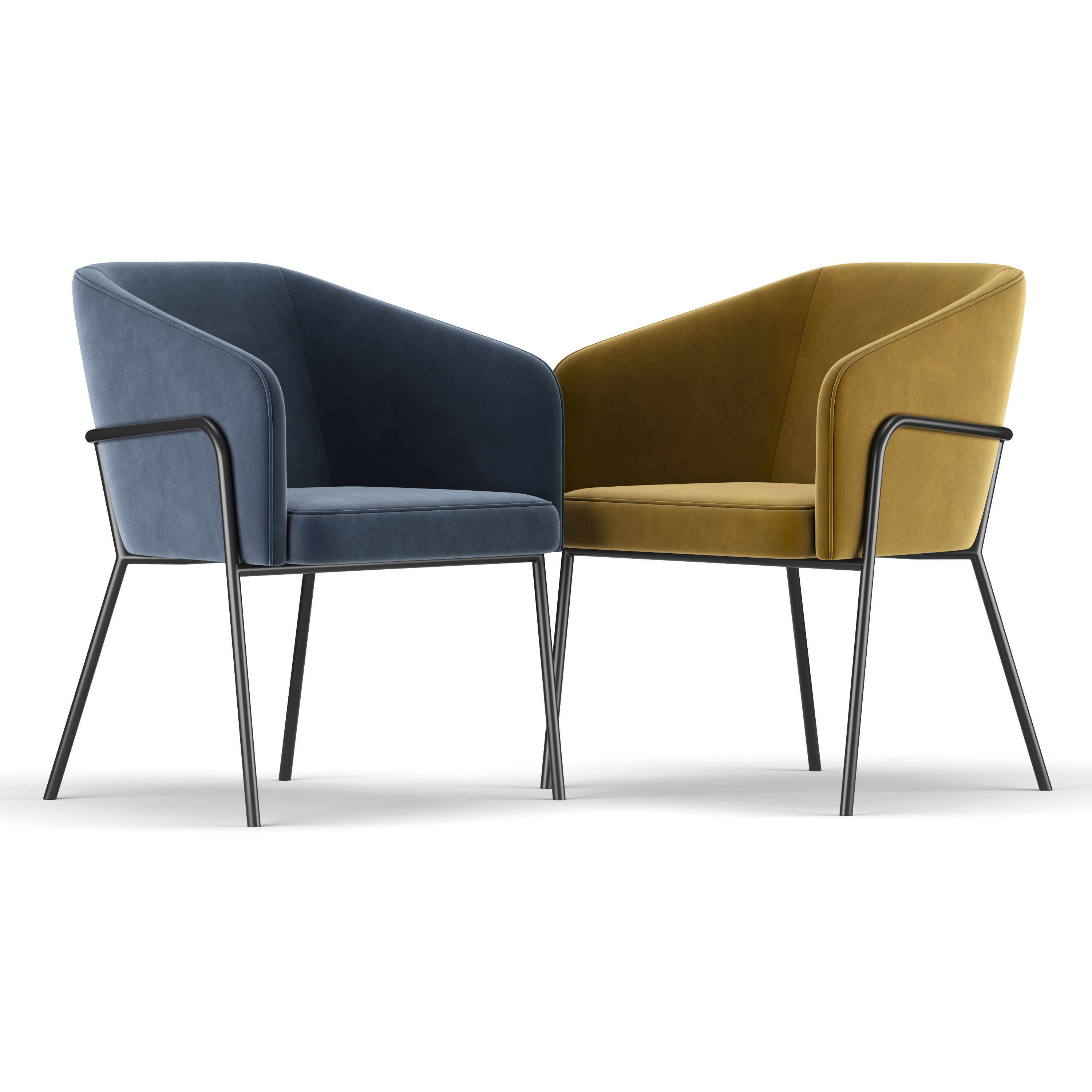 Milla Dining Chair 3D model_3