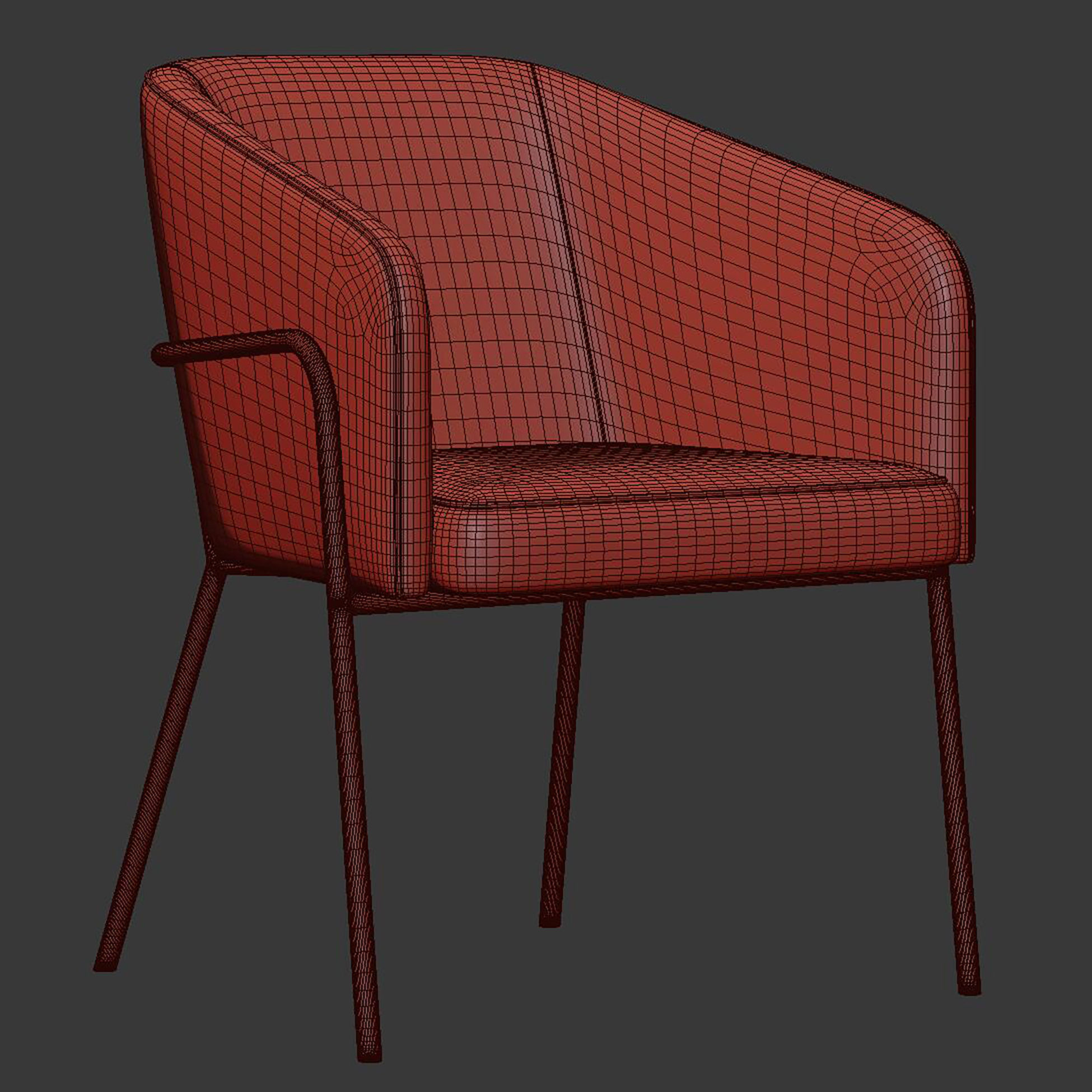 Milla Dining Chair 3D model_6