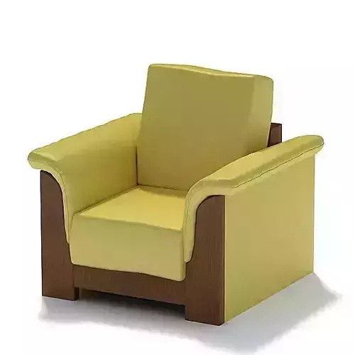 Brown And Lime Modular Commercial Office Lounge Chair
