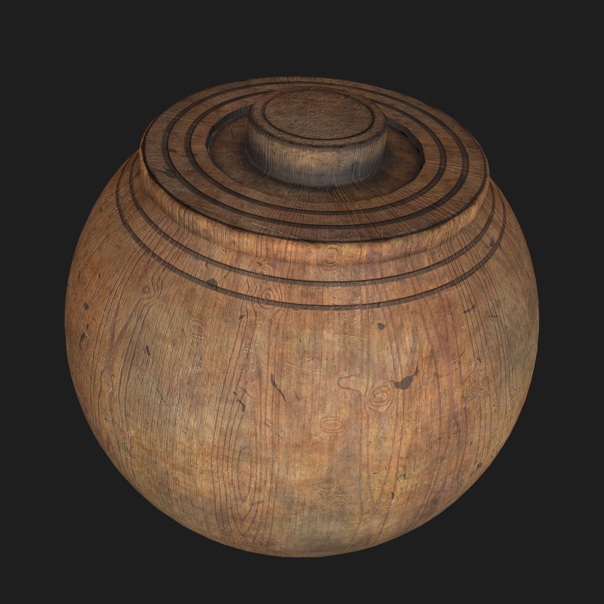 Medieval Spinning Top Low-poly 3D model_10