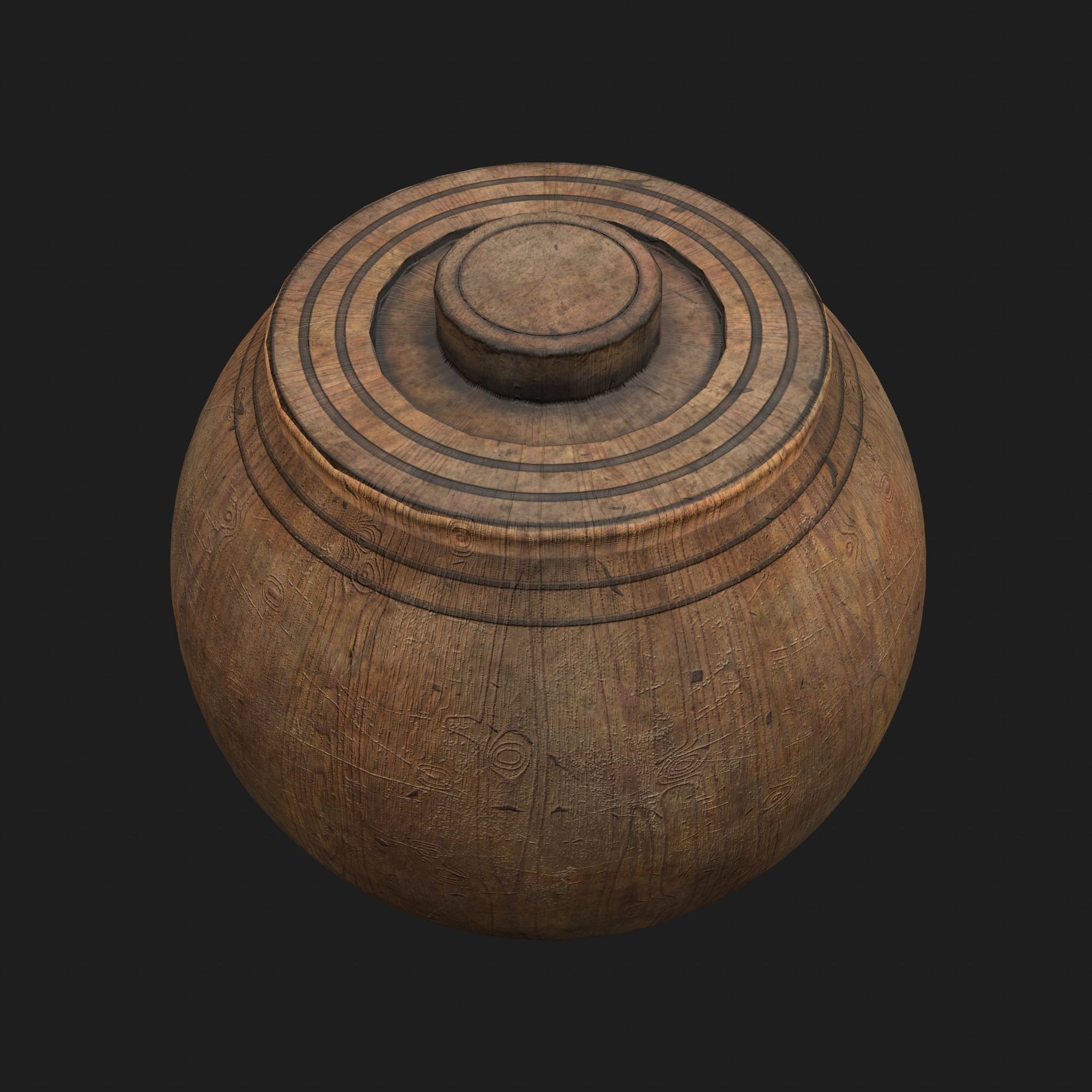 Medieval Spinning Top Low-poly 3D model_3