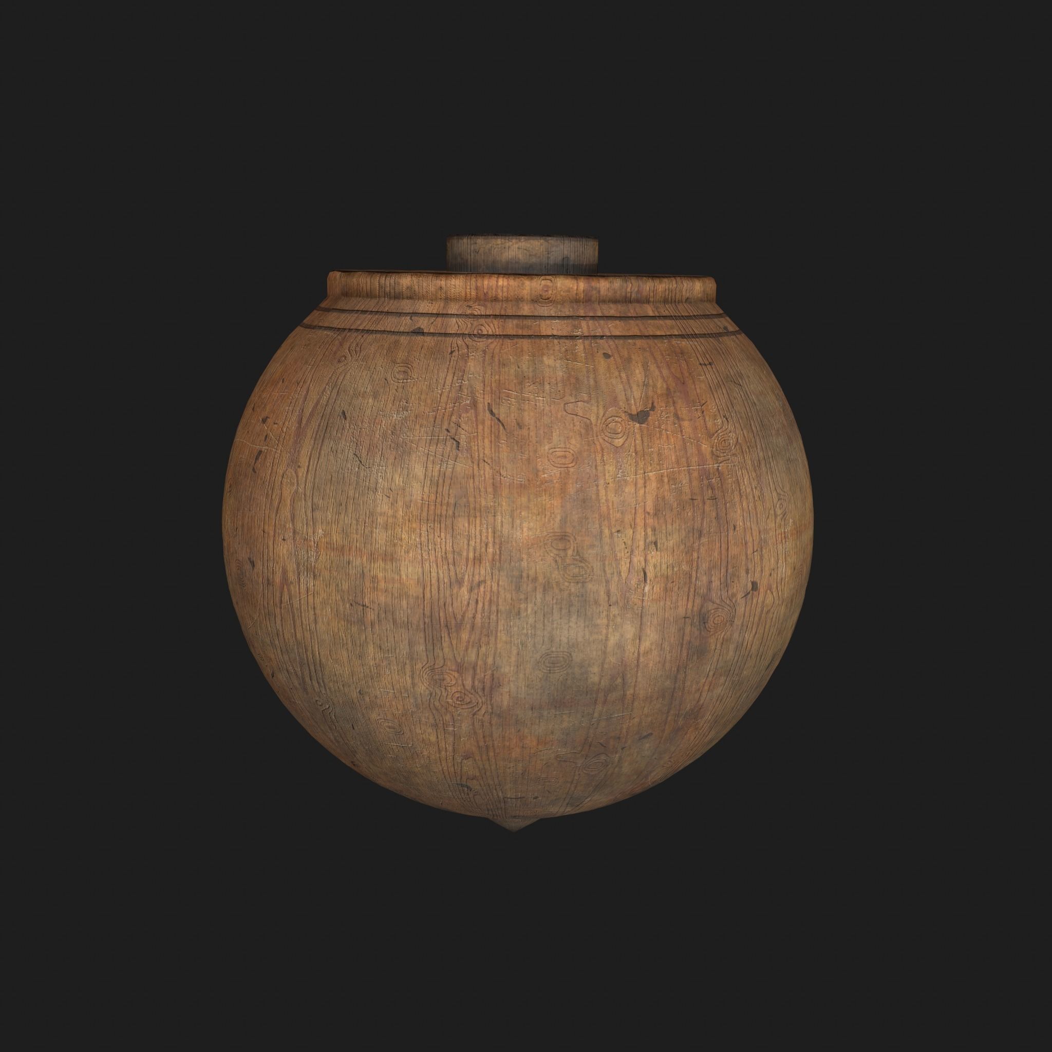 Medieval Spinning Top Low-poly 3D model_5