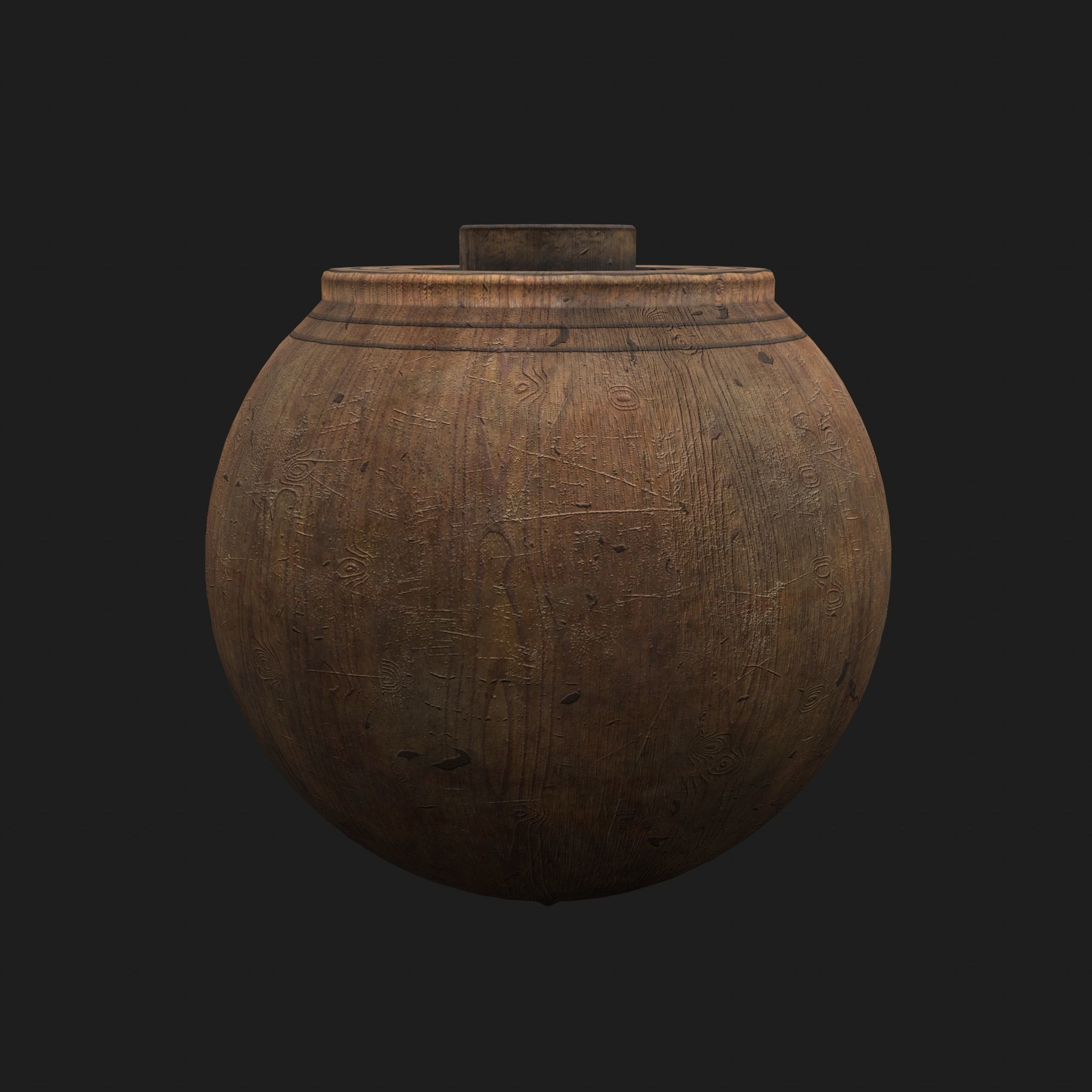 Medieval Spinning Top Low-poly 3D model_7