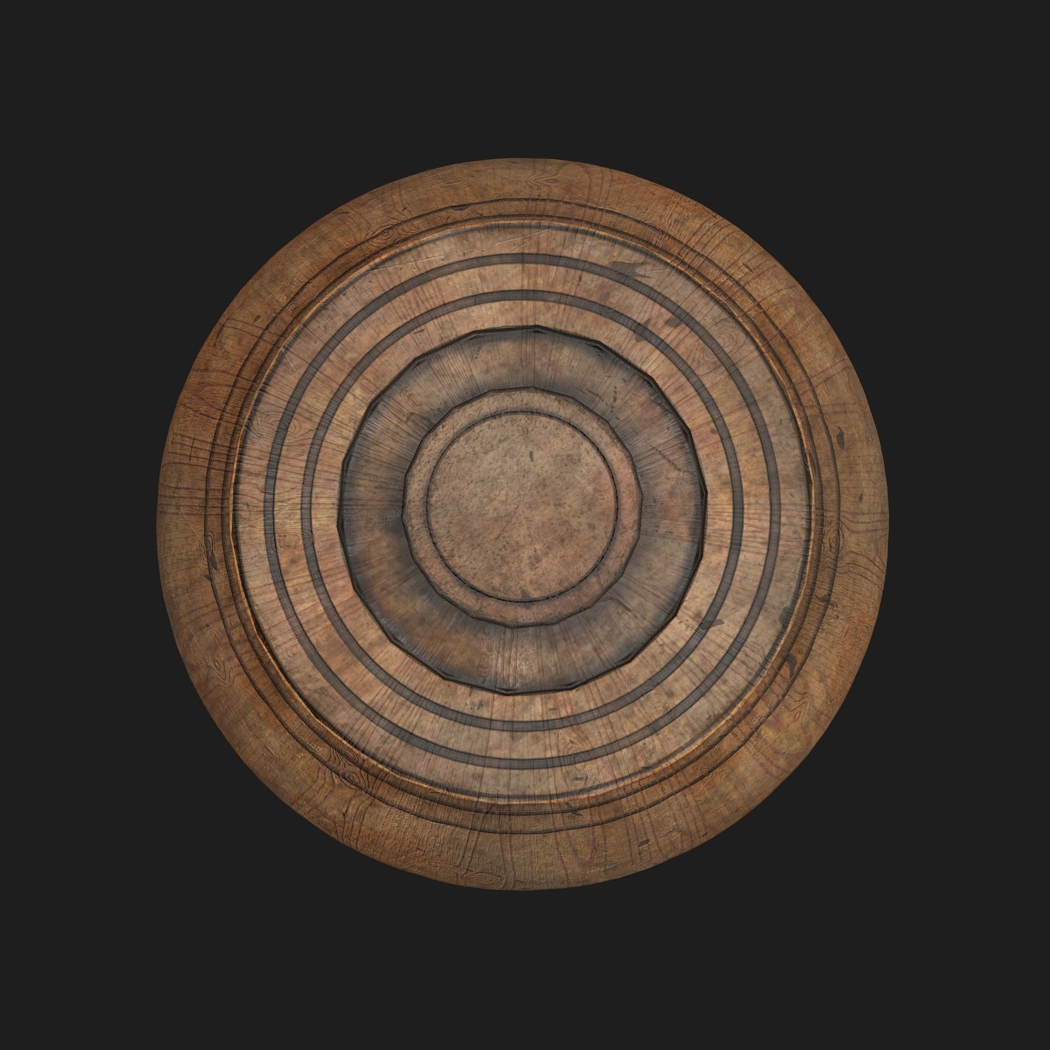 Medieval Spinning Top Low-poly 3D model_6