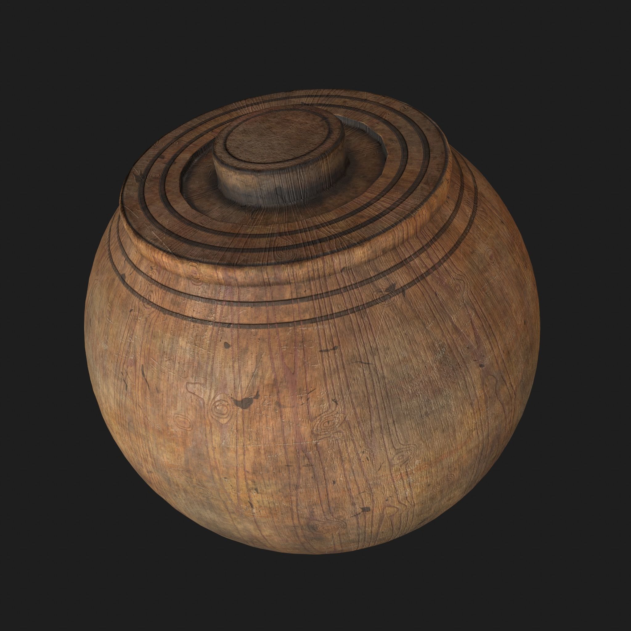 Medieval Spinning Top Low-poly 3D model_14