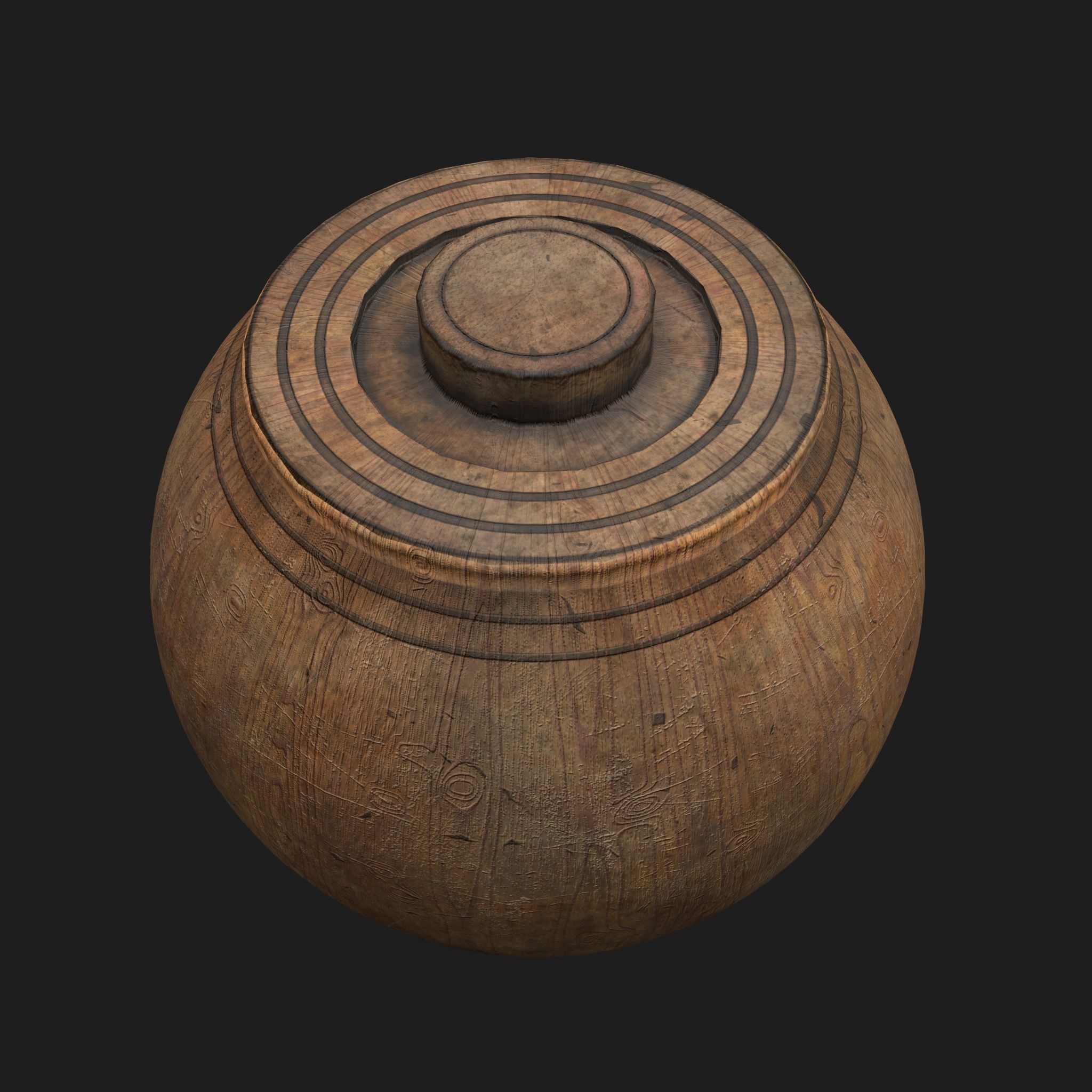 Medieval Spinning Top Low-poly 3D model_2