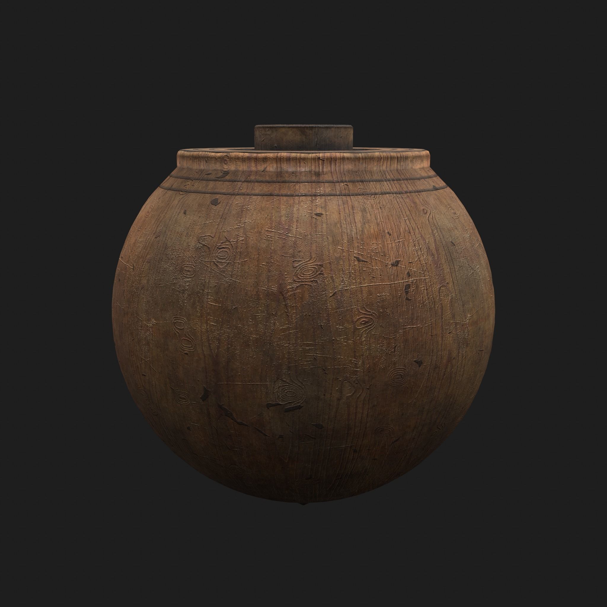 Medieval Spinning Top Low-poly 3D model_8