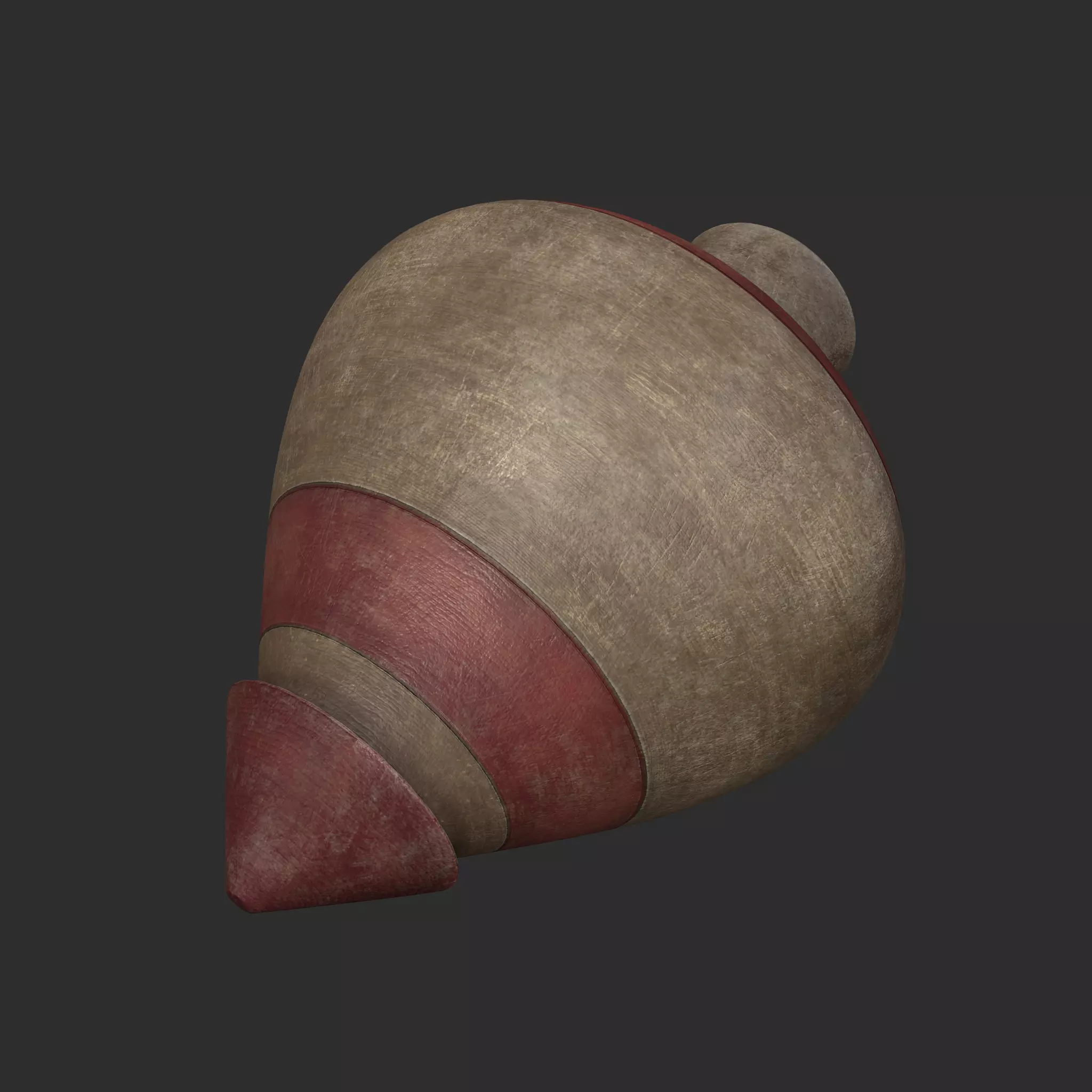 Medieval Spinning Top 2  Low-poly 3D model_0