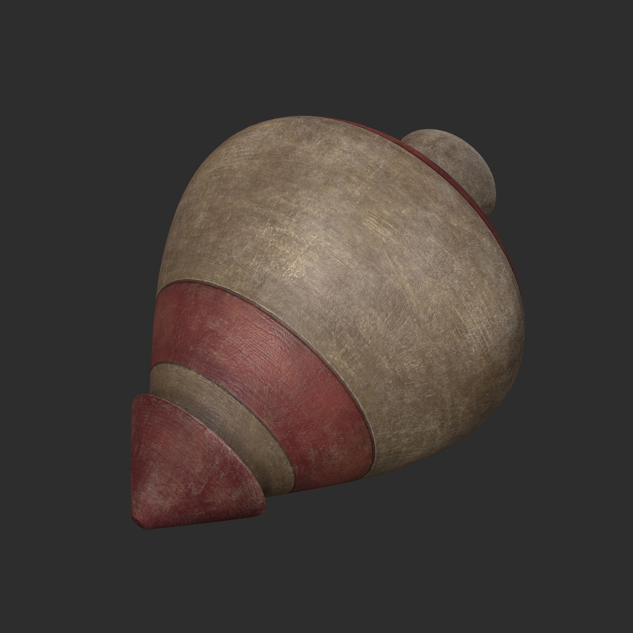 Medieval Spinning Top 2  Low-poly 3D model_12