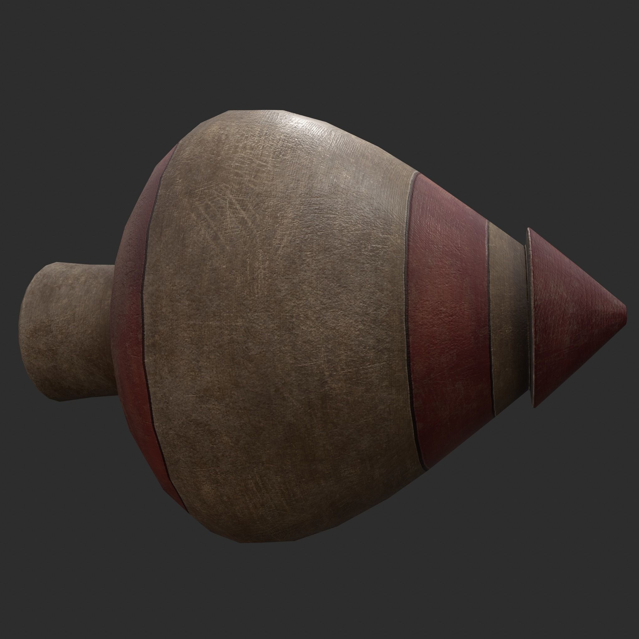 Medieval Spinning Top 2  Low-poly 3D model_10