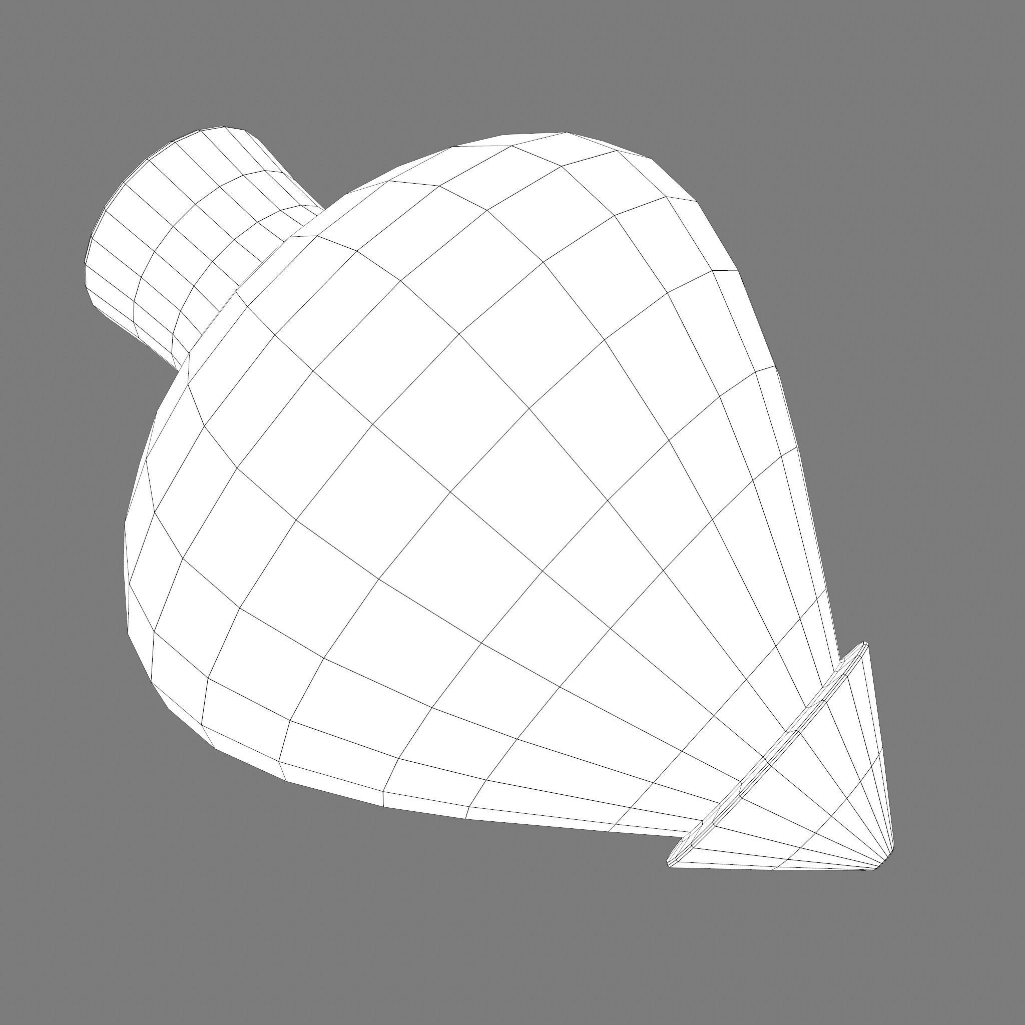 Medieval Spinning Top 2  Low-poly 3D model_22