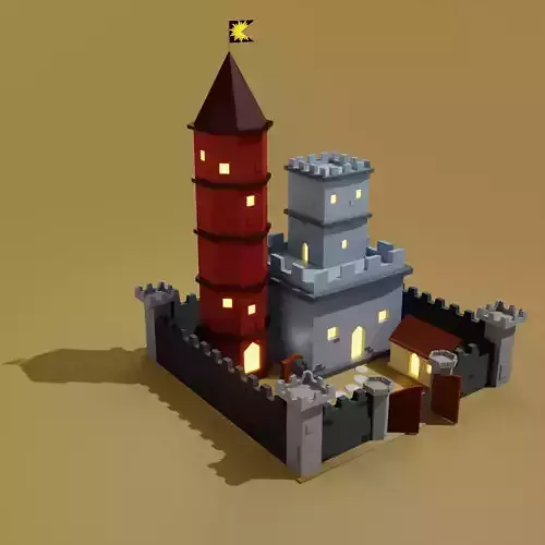Low Poly Castle lego