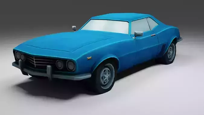 Low poly Car 3D model Game Ready