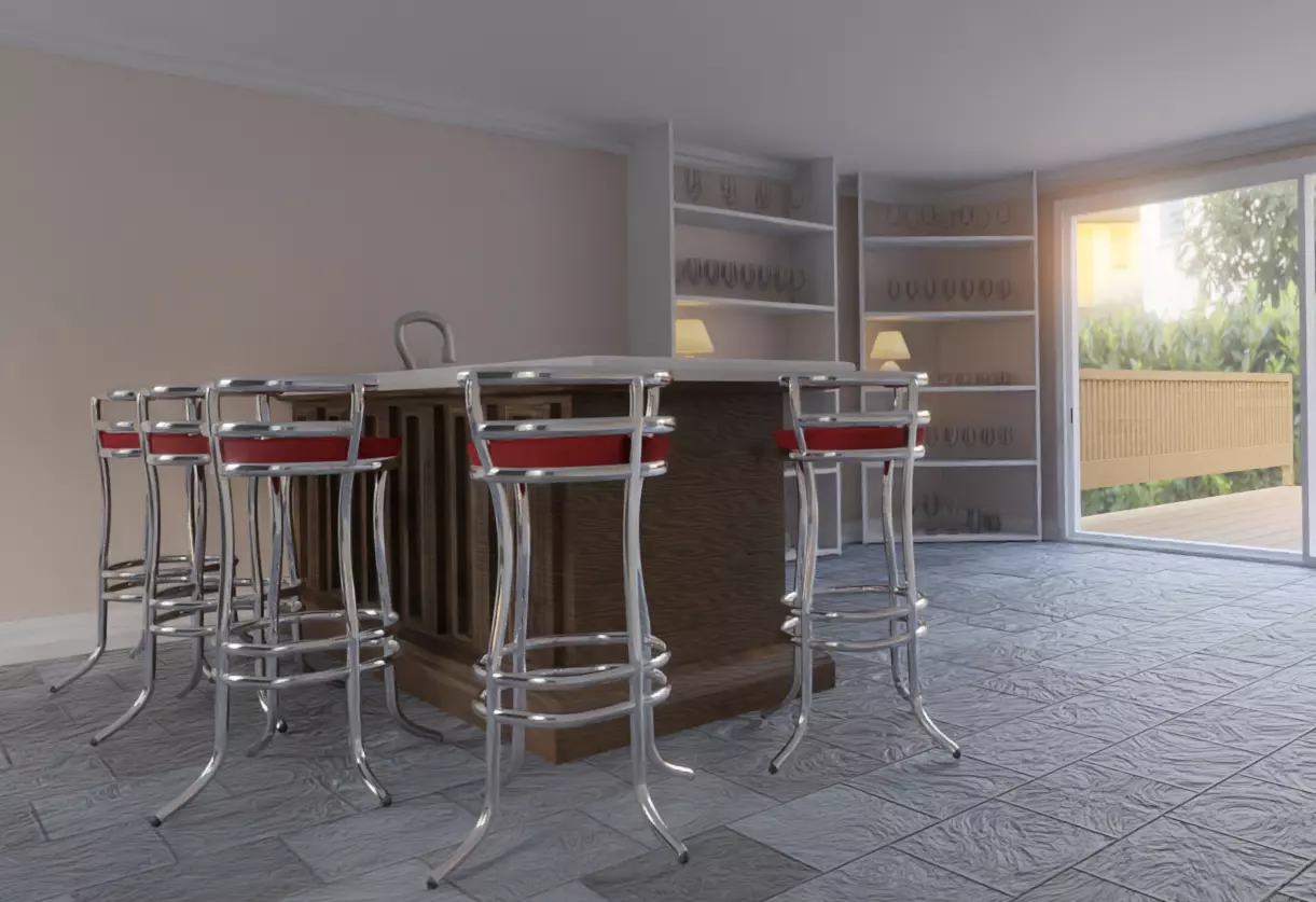 Modern Bar Stool Free 3D model