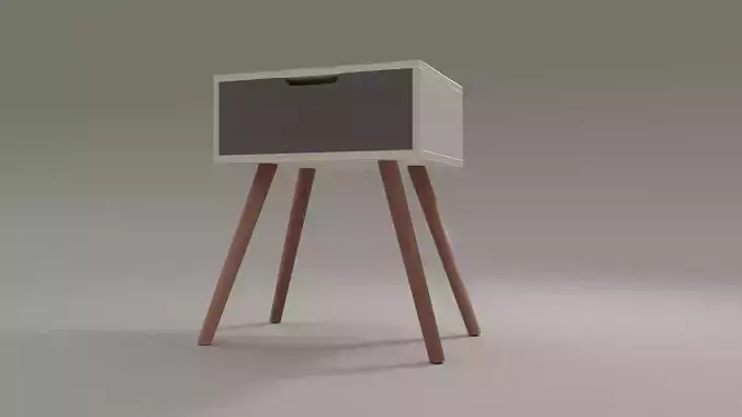 Table Small Square Coffee  low-poly 3d model 