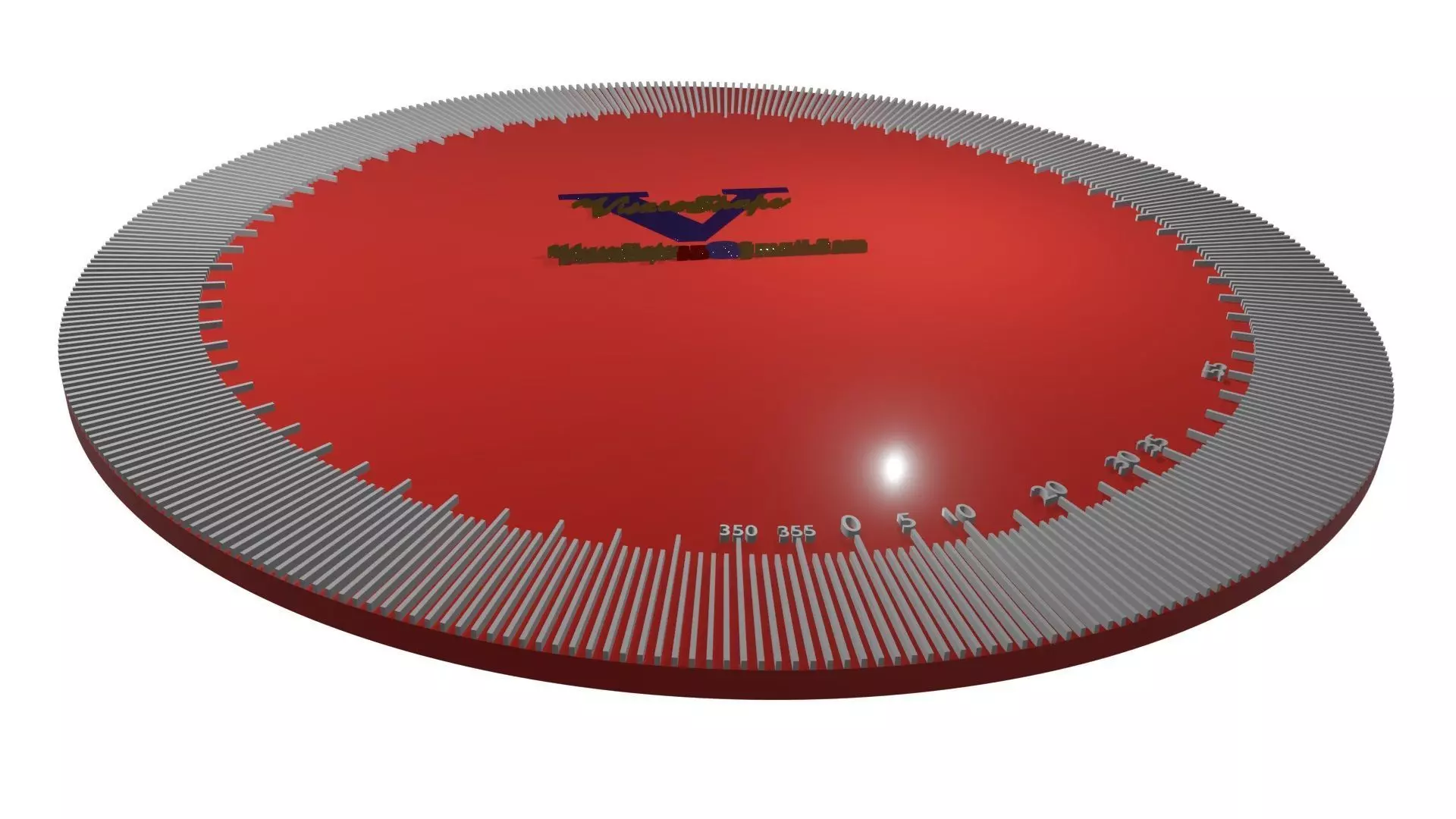 Protractor 360 degrees 3D model