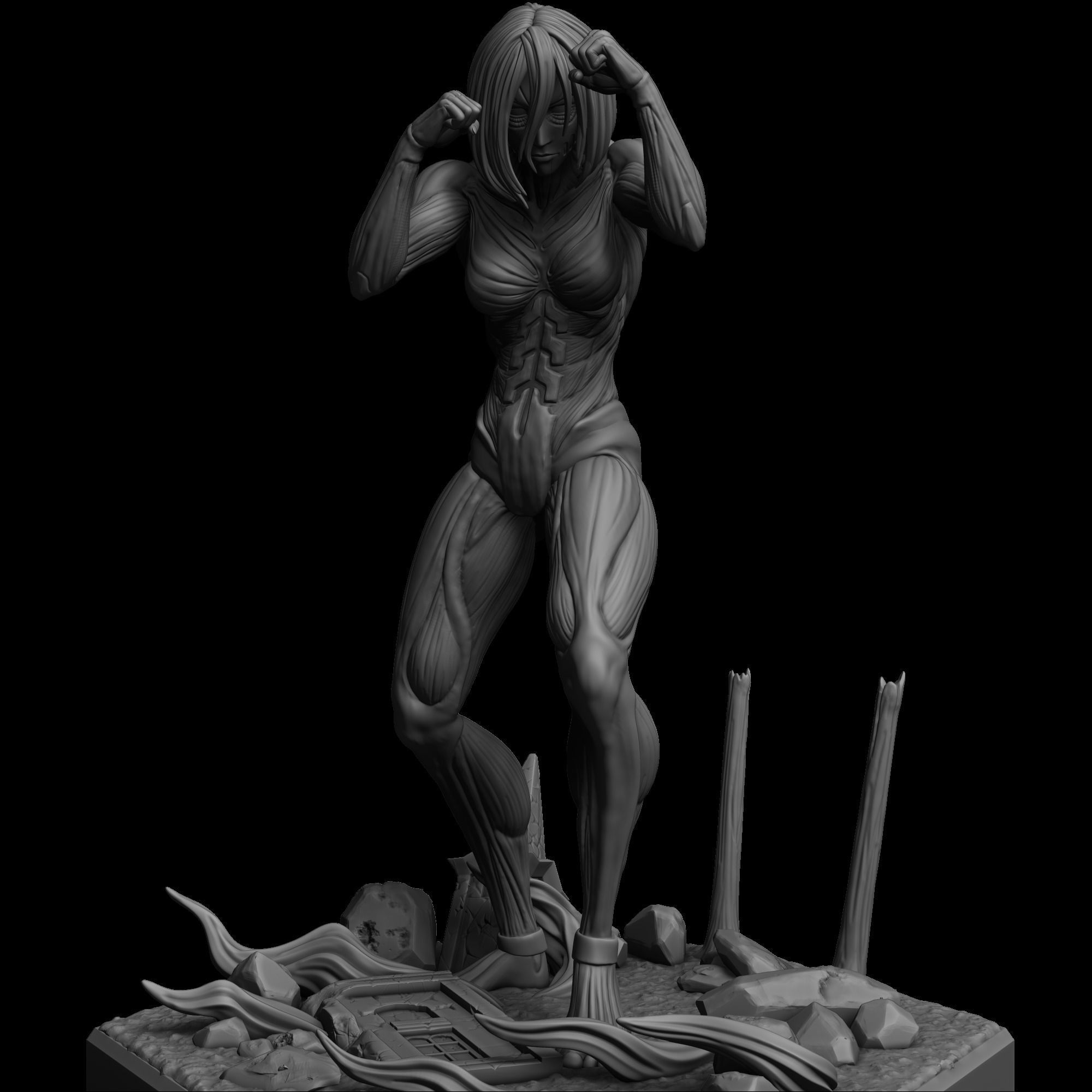 Female Titan - Shingeki no Kyojin 3D print model_4