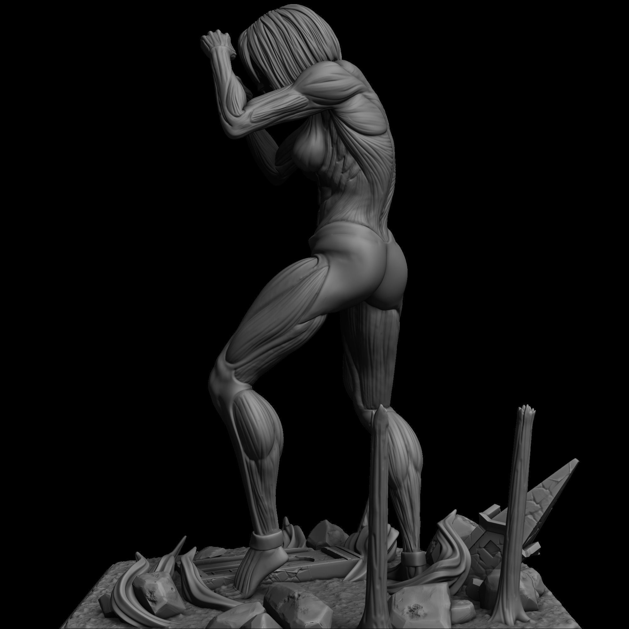 Female Titan - Shingeki no Kyojin 3D print model_5