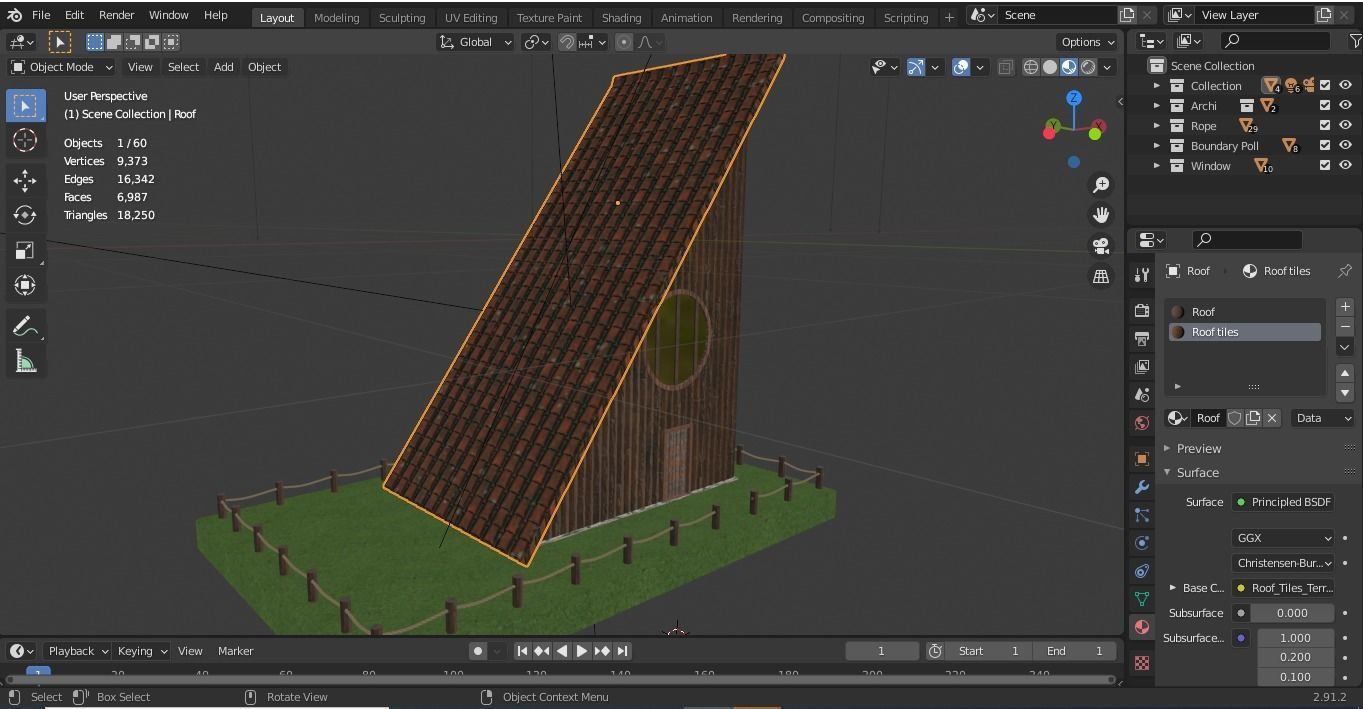 Wooden House 3d Model Low-poly 3D model_16
