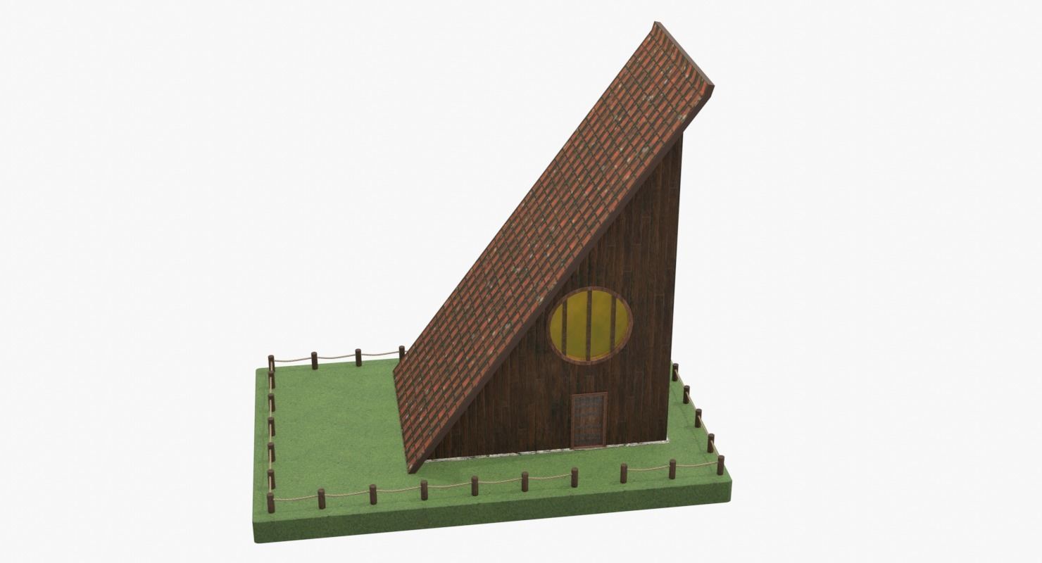 Wooden House 3d Model Low-poly 3D model_9