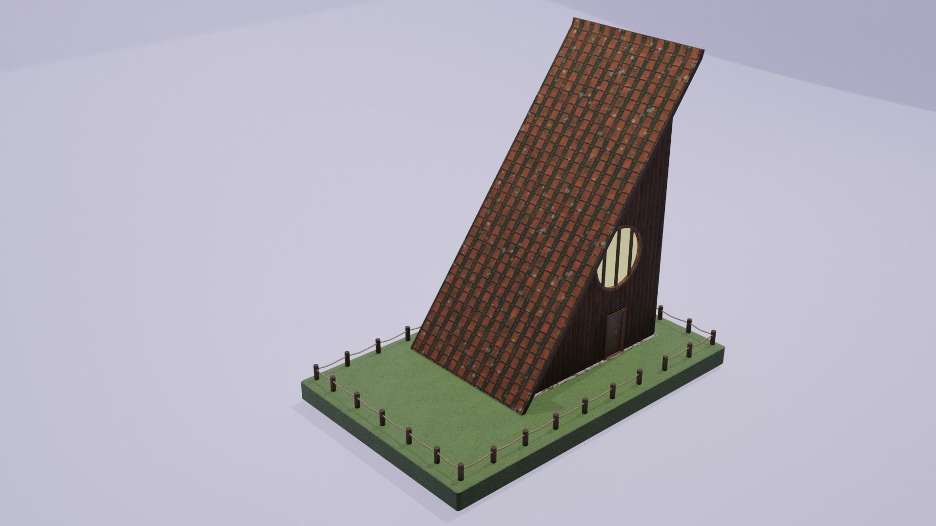 Wooden House 3d Model Low-poly 3D model_1