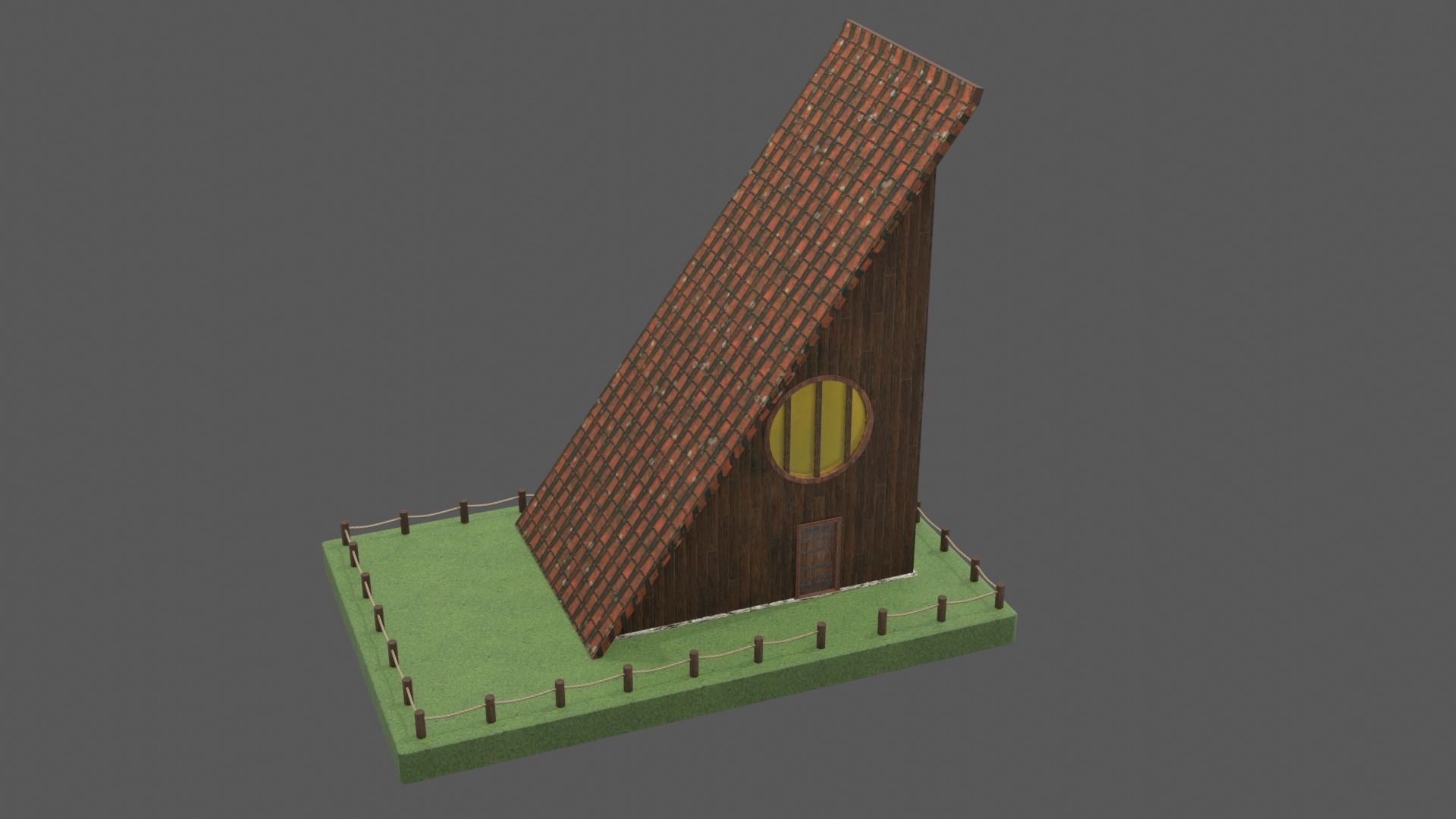 Wooden House 3d Model Low-poly 3D model_14