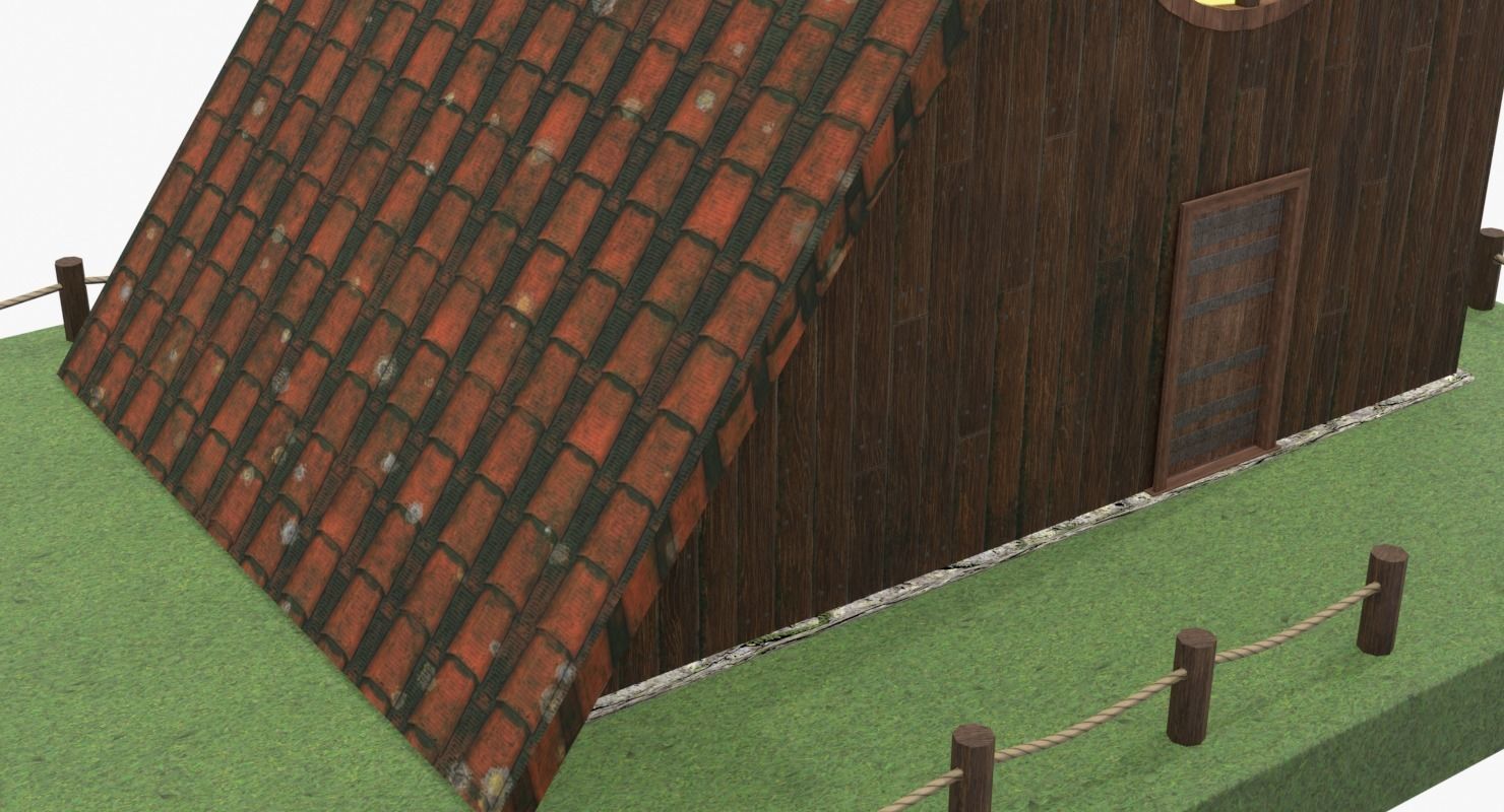 Wooden House 3d Model Low-poly 3D model_11