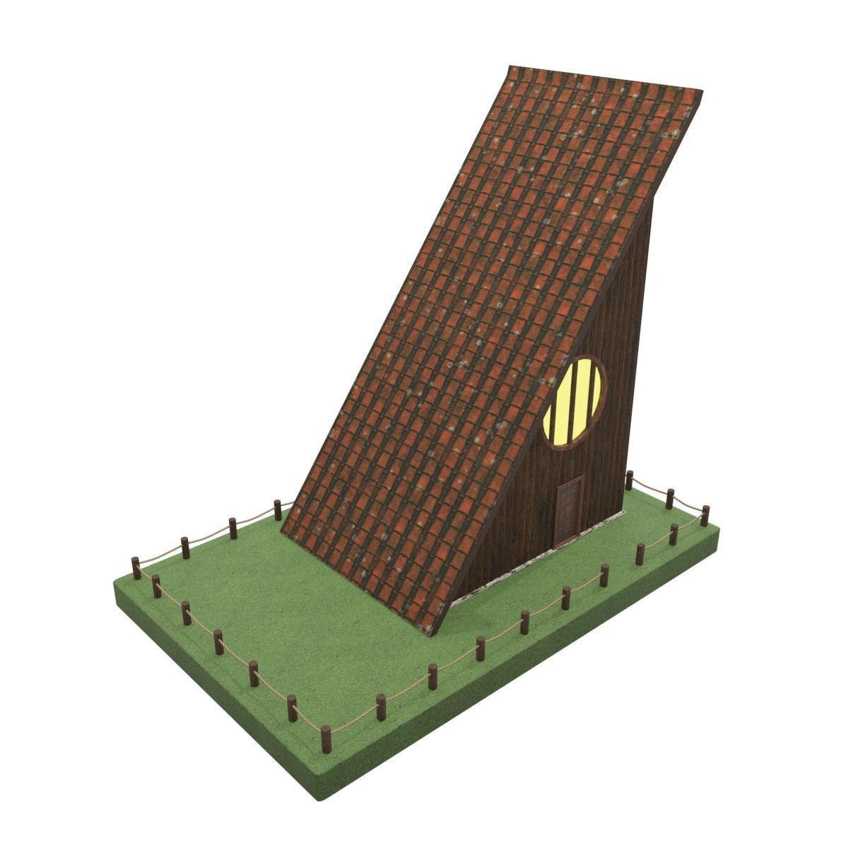 Wooden House 3d Model Low-poly 3D model_15
