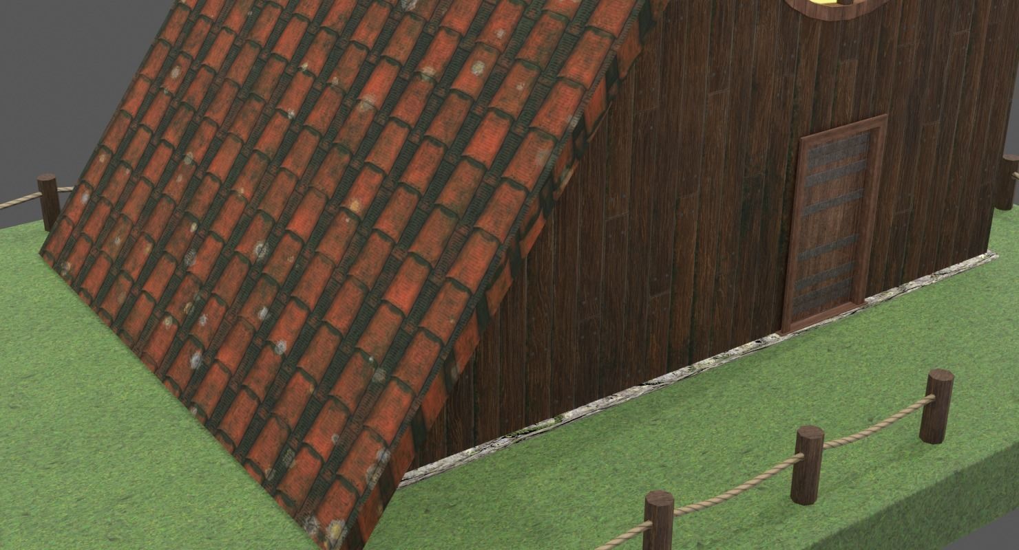 Wooden House 3d Model Low-poly 3D model_12