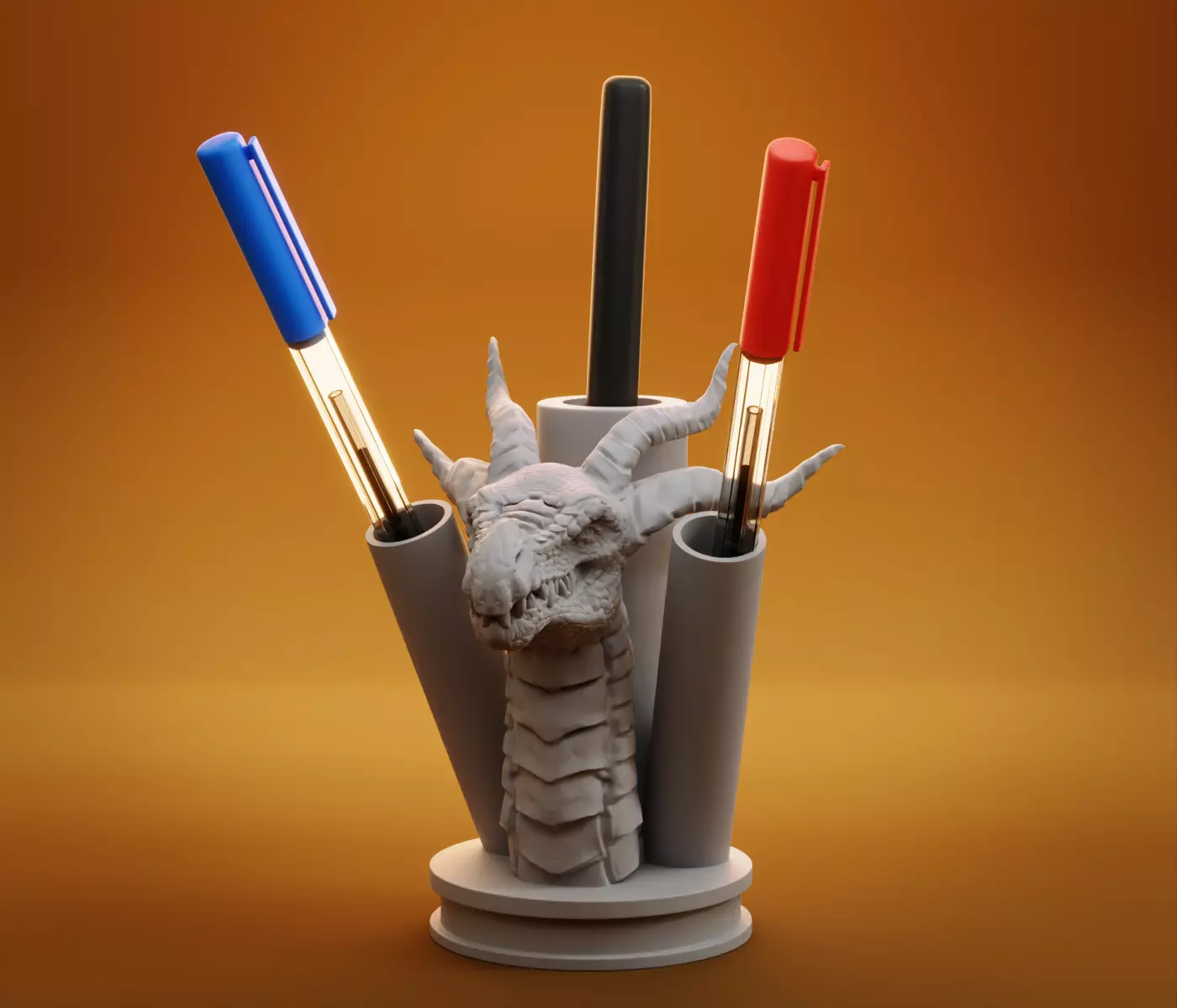 Dragon Pen Holder 3D print model_0