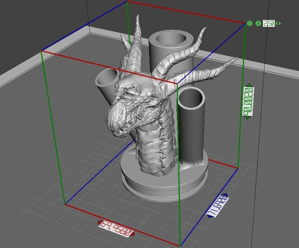 Dragon Pen Holder 3D print model_3