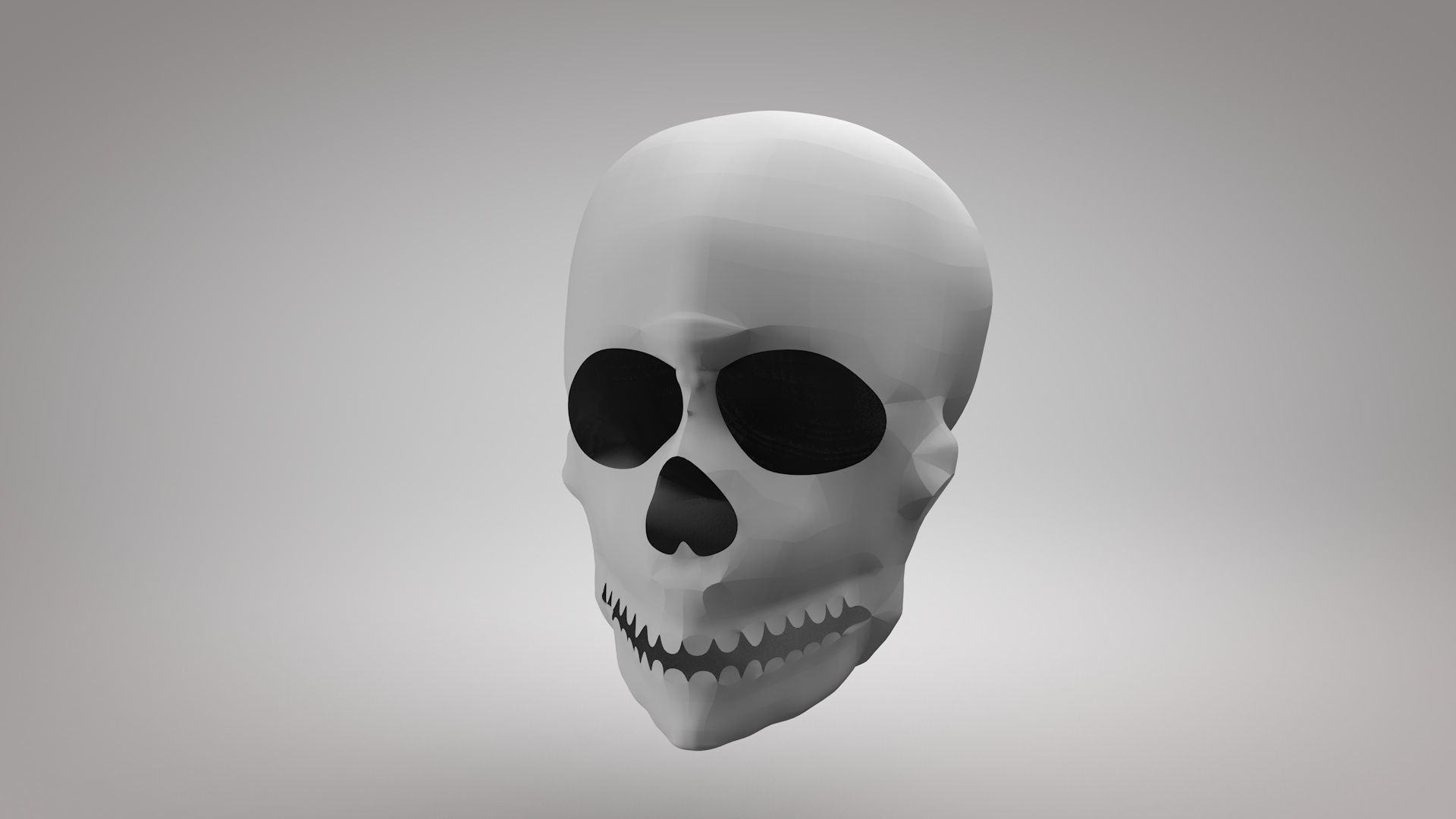 Human Low Poly SKull Free 3D model_1