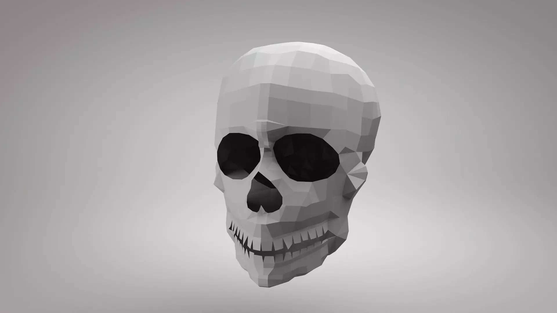Human Low Poly SKull Free 3D model_0