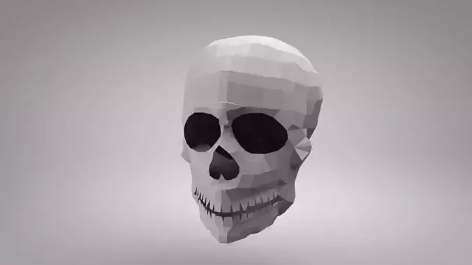 Human Low Poly SKull Free 3D model