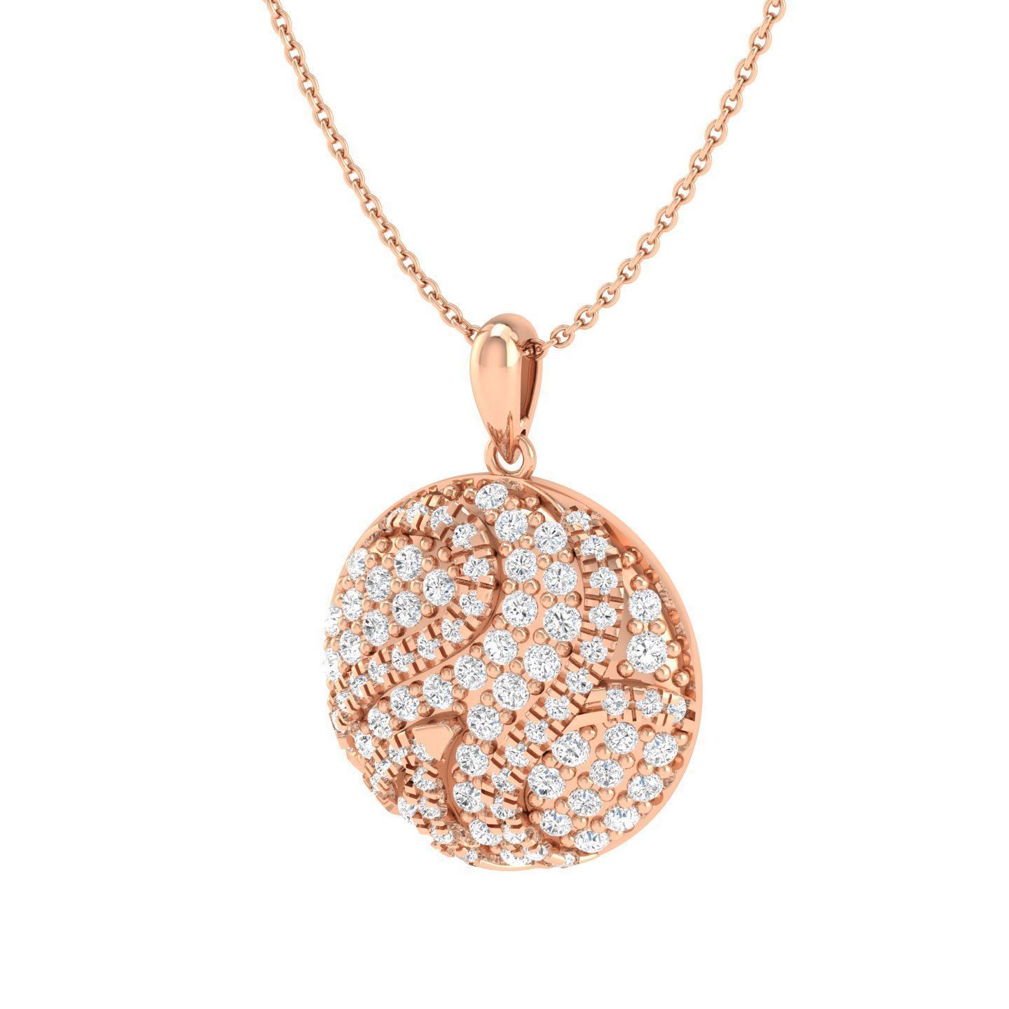 Women round pendant 3dm stl render detail 3D print model_1