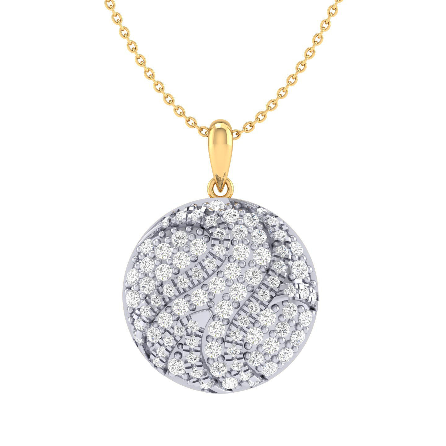 Women round pendant 3dm stl render detail 3D print model_6