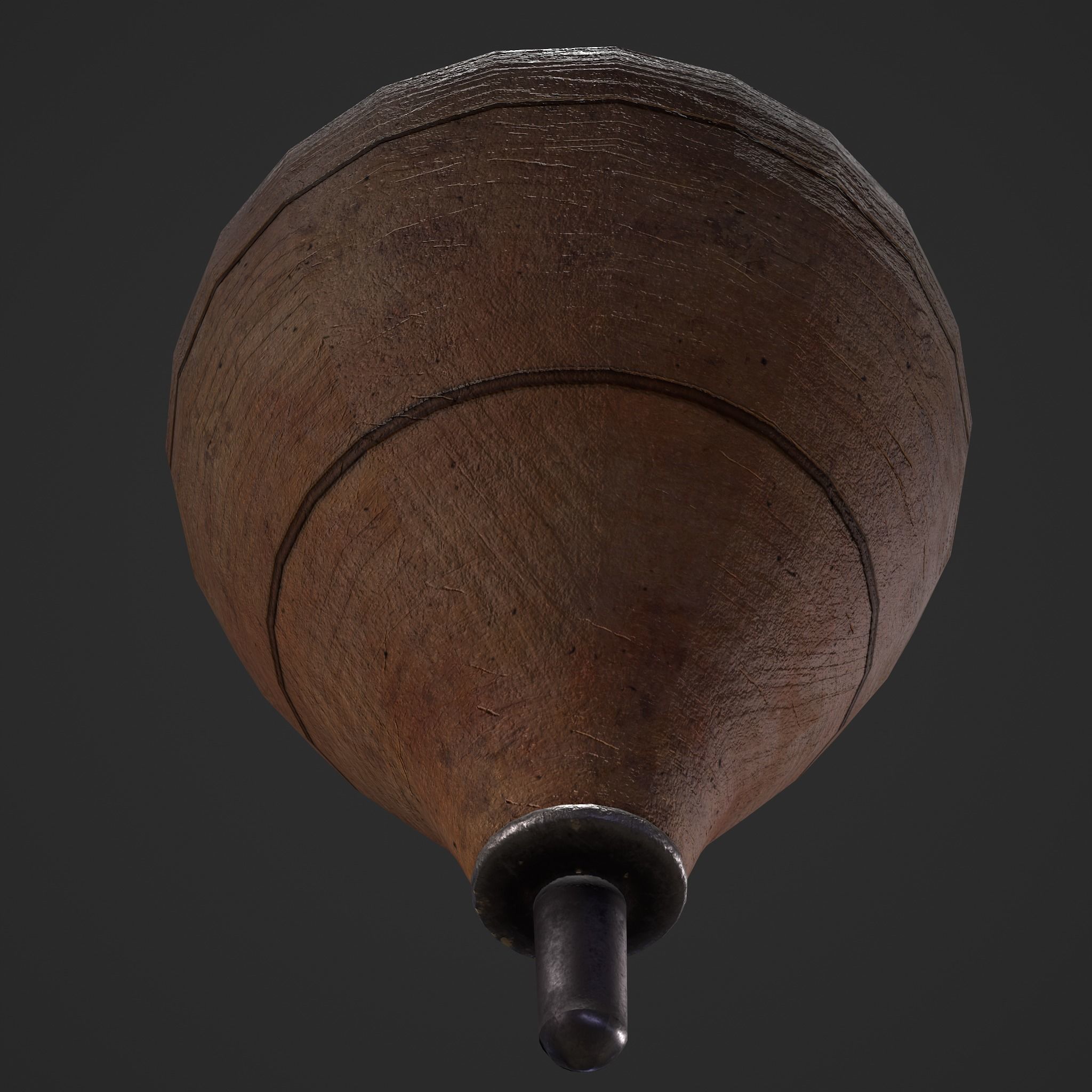 Medieval Spinning Top 3 Free low-poly 3D model_9