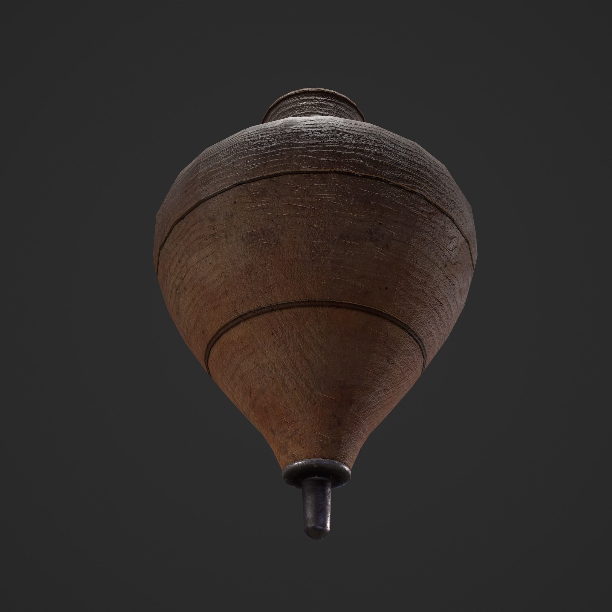 Medieval Spinning Top 3 Free low-poly 3D model_8