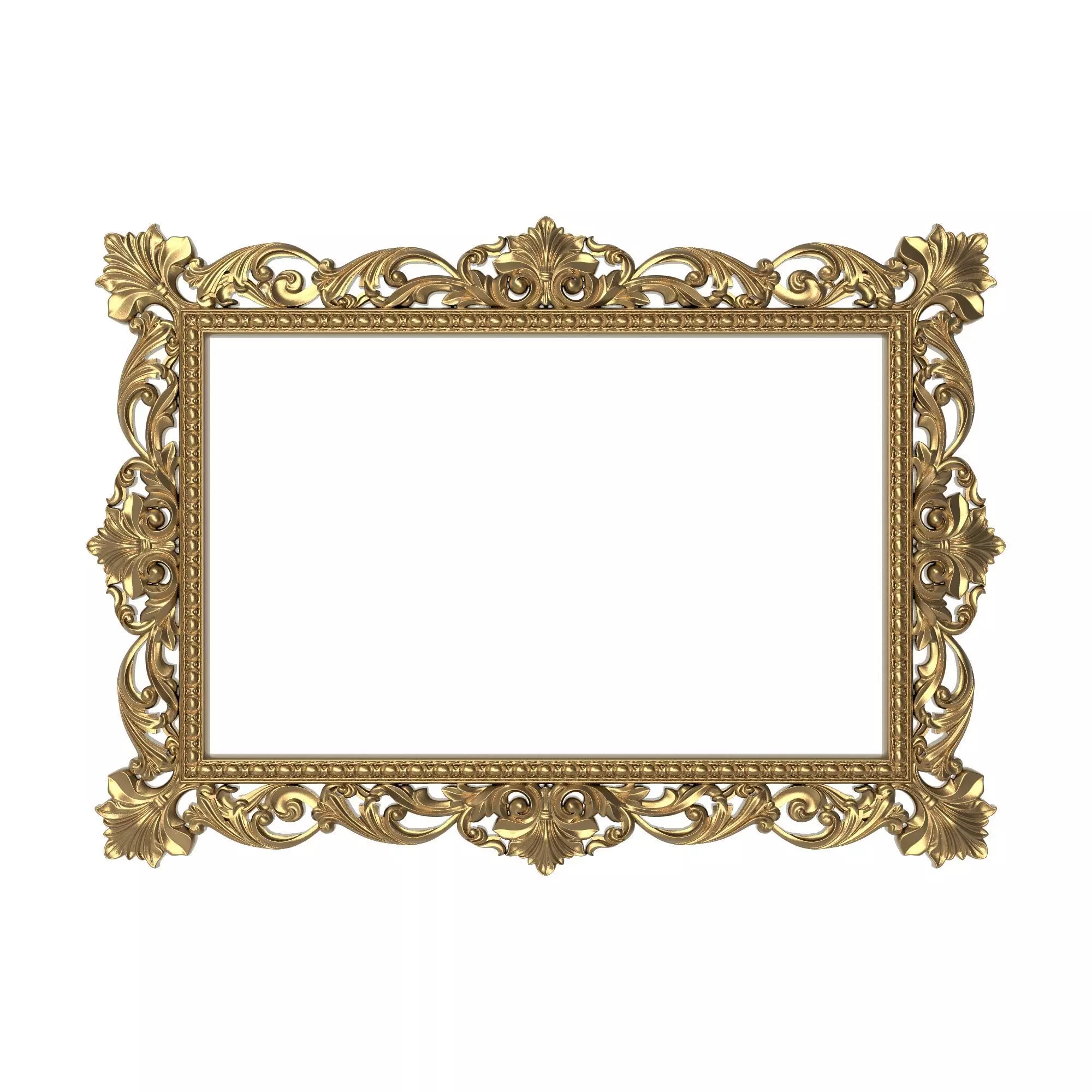 Carved Picture Frame 3D model_0