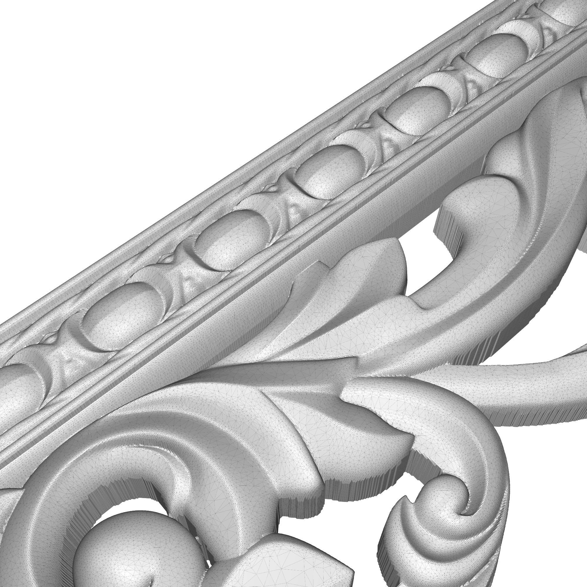 Carved Picture Frame 3D model_6