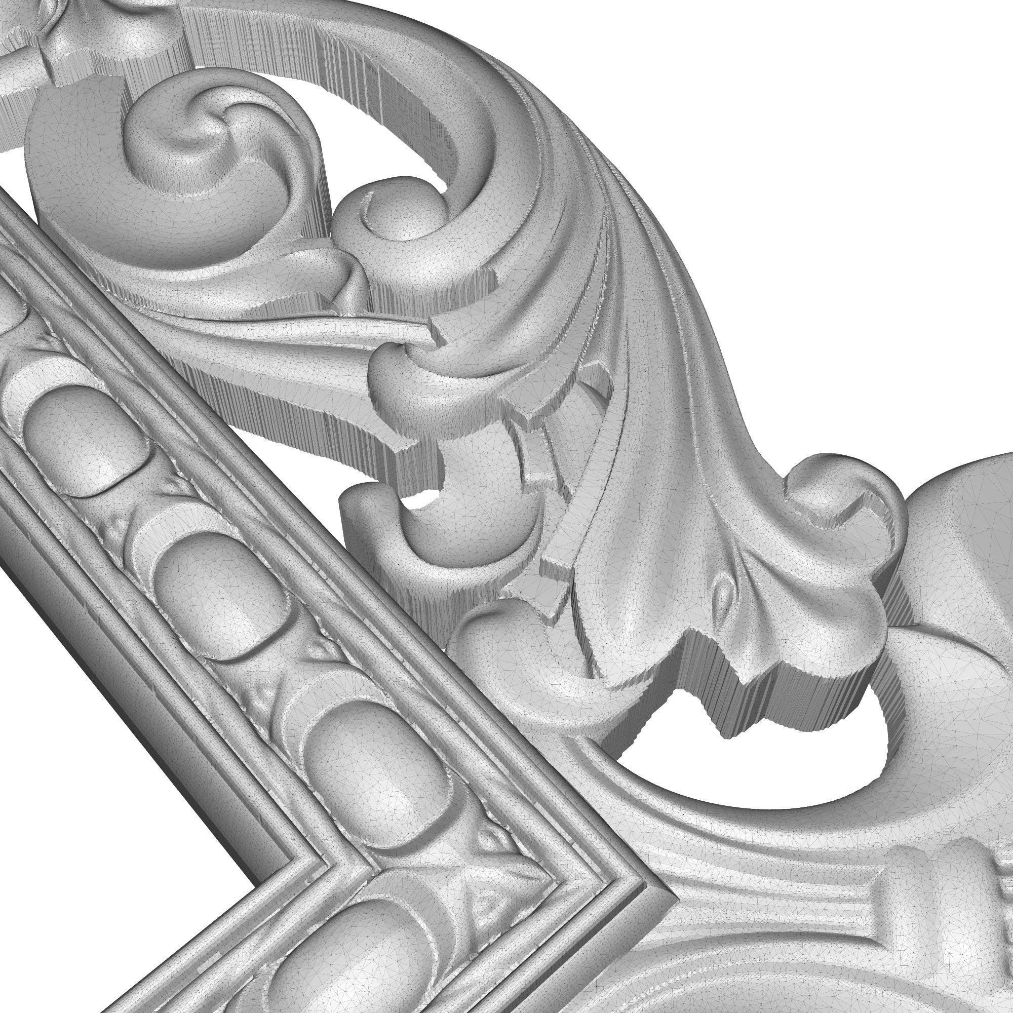 Carved Picture Frame 3D model_7