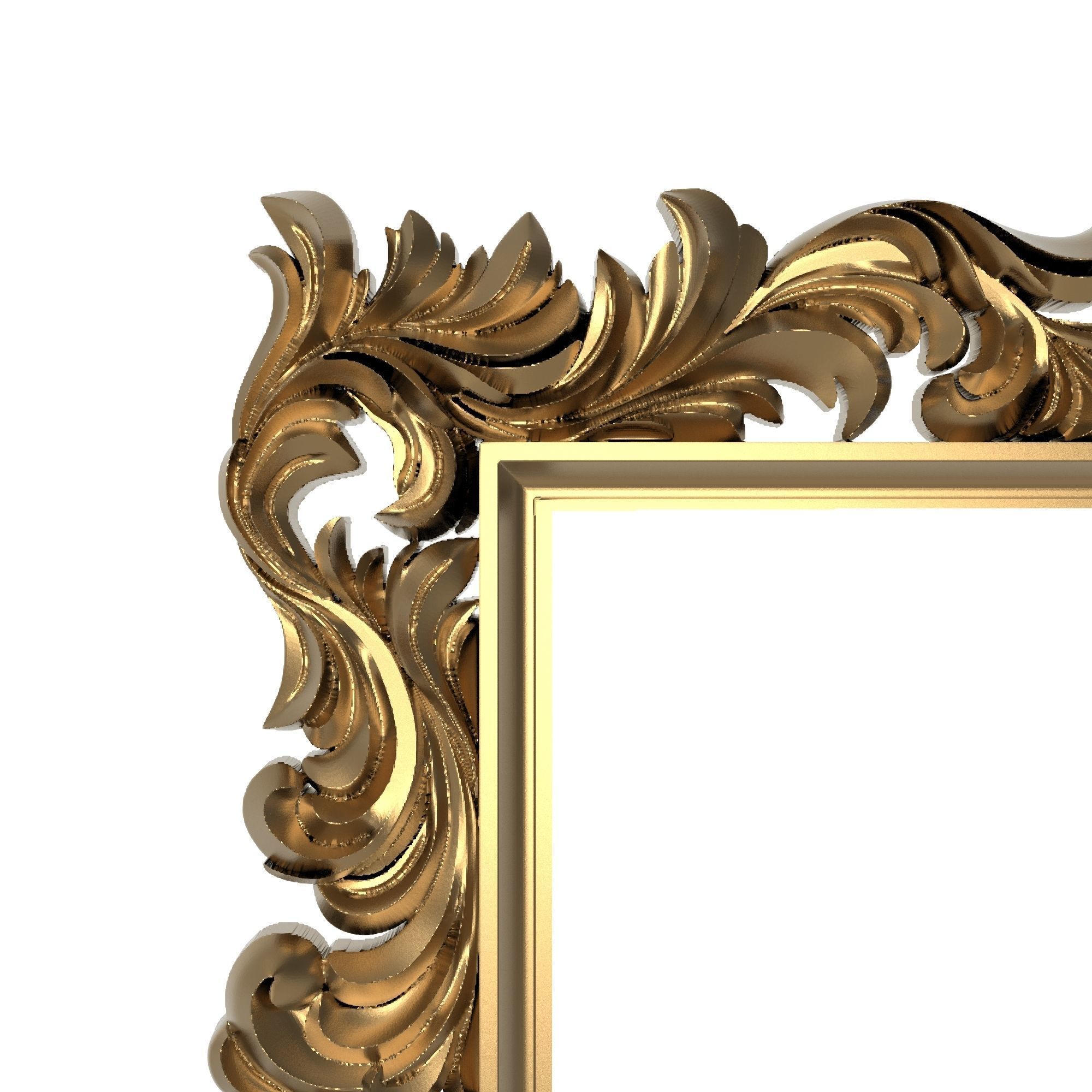 Carved Picture Frame 3D model_1