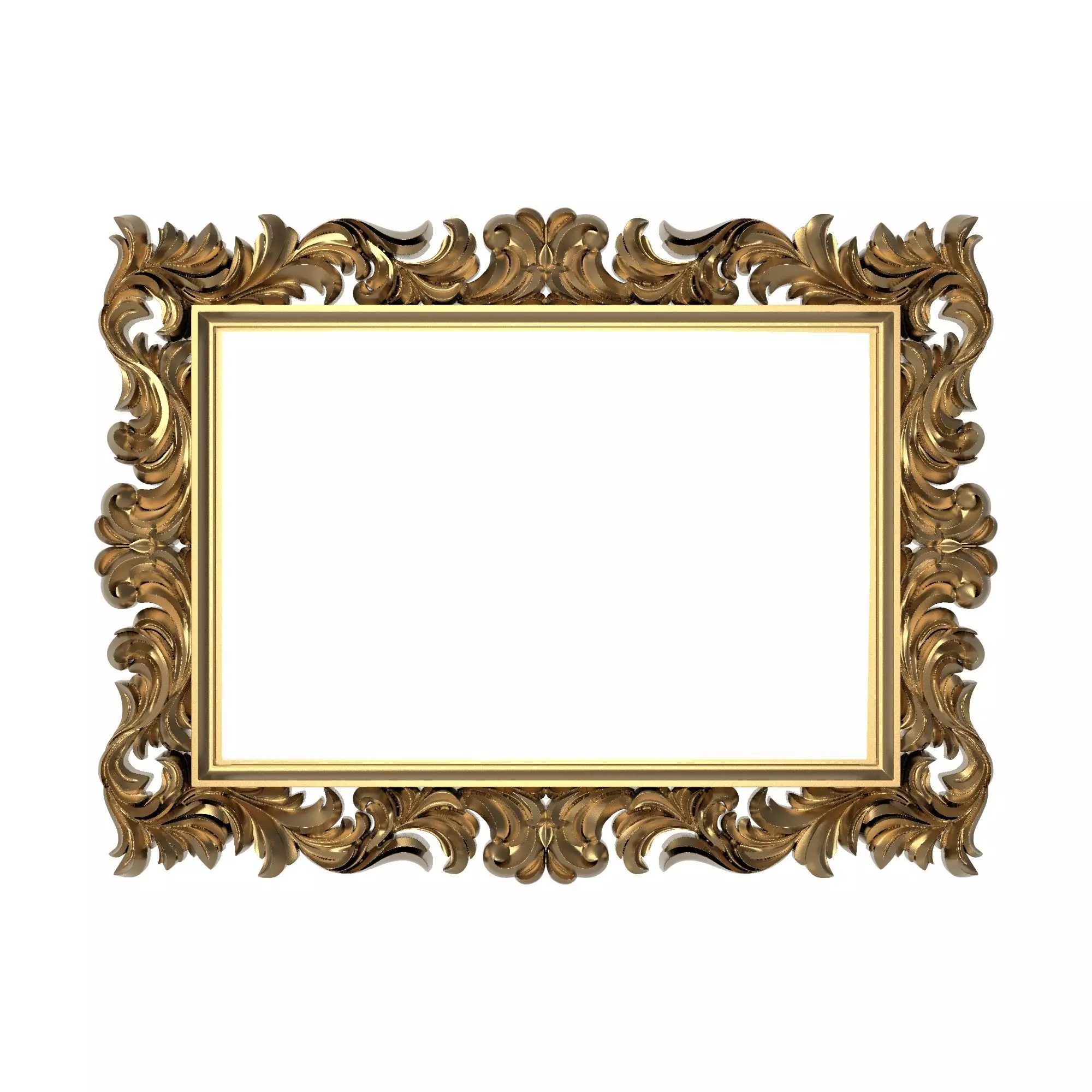 Carved Picture Frame 3D model_0