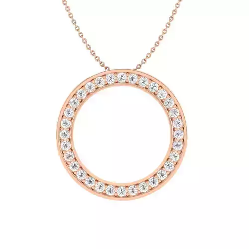 Women round pendant 3dm stl render detail