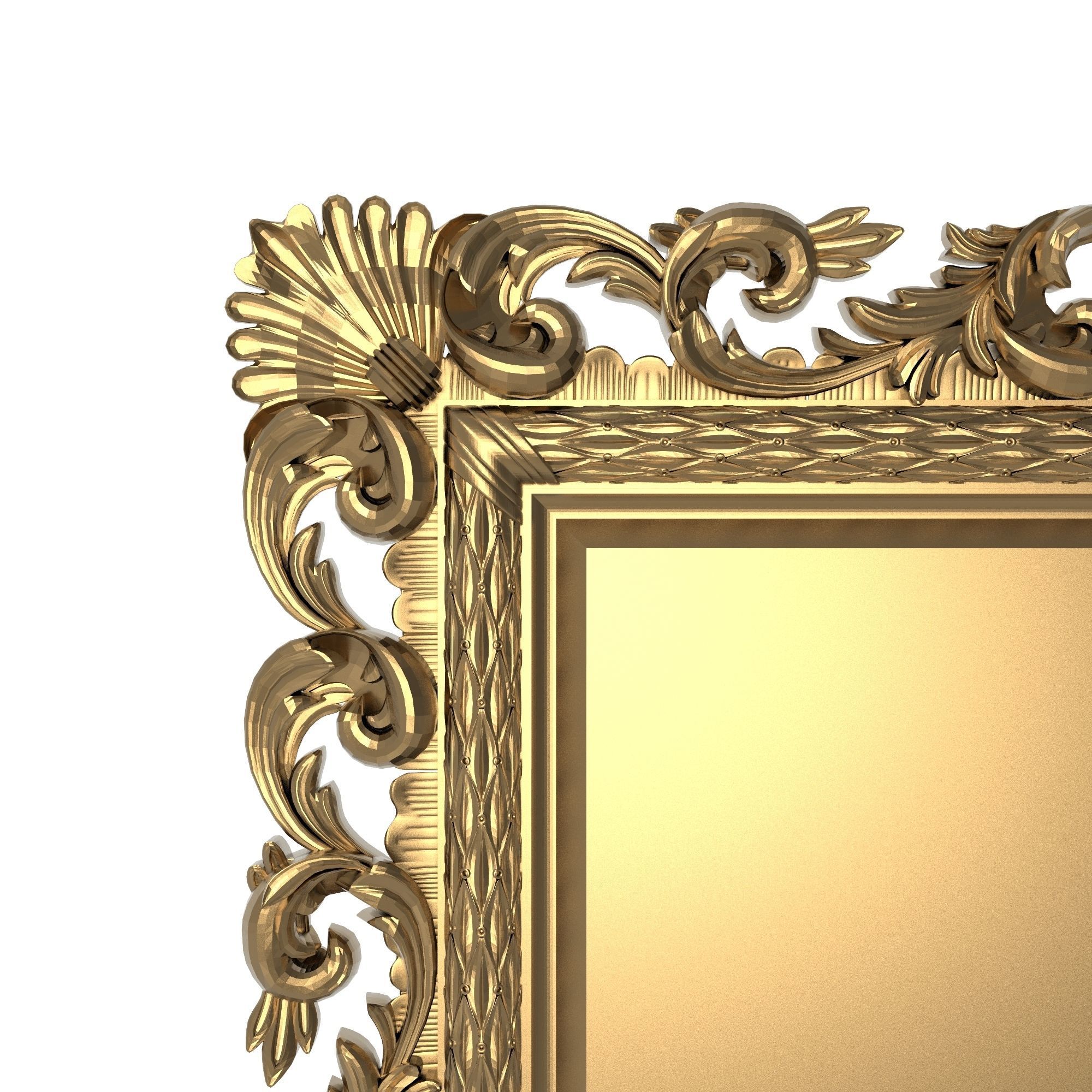 Carved Picture Frame 3D model_1