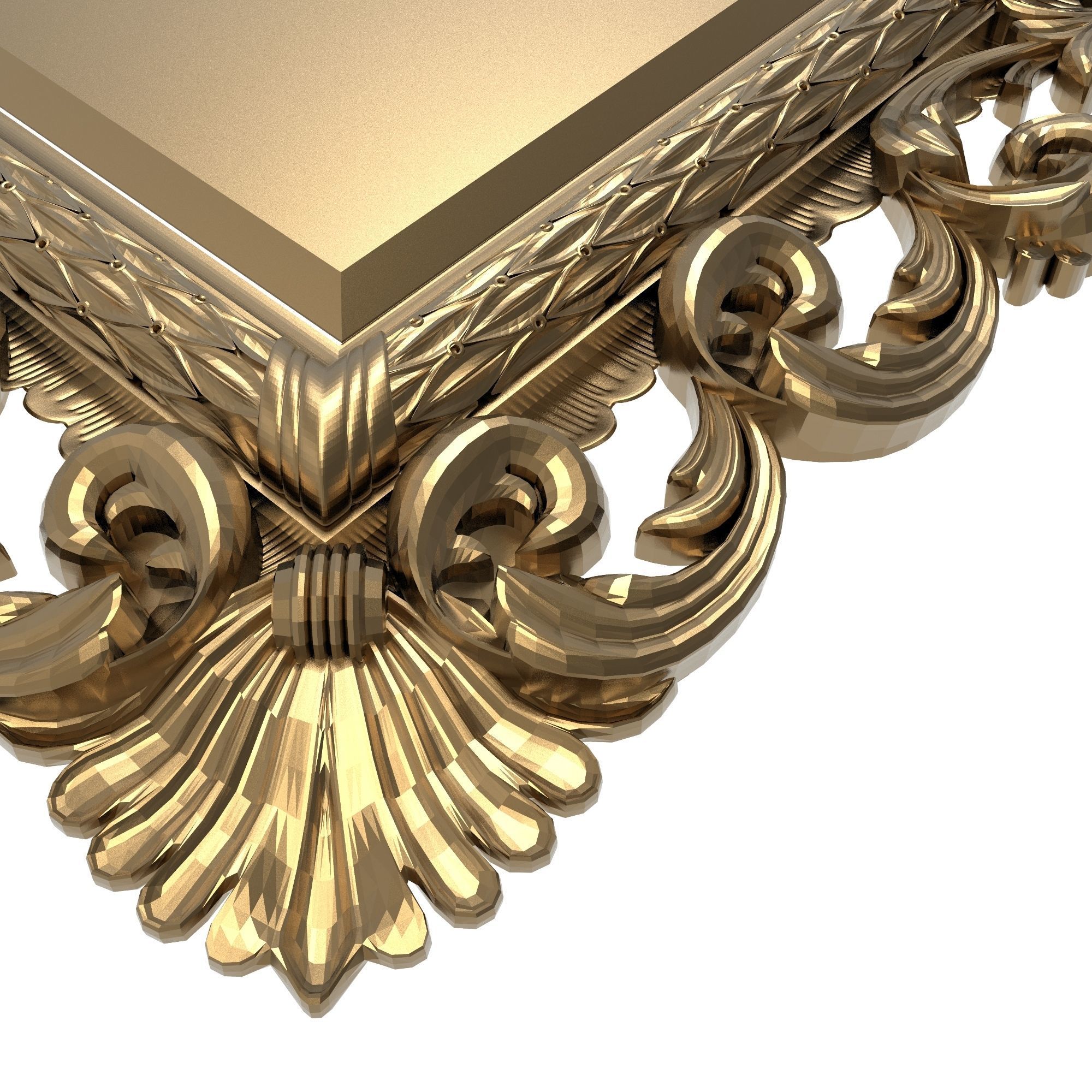 Carved Picture Frame 3D model_4