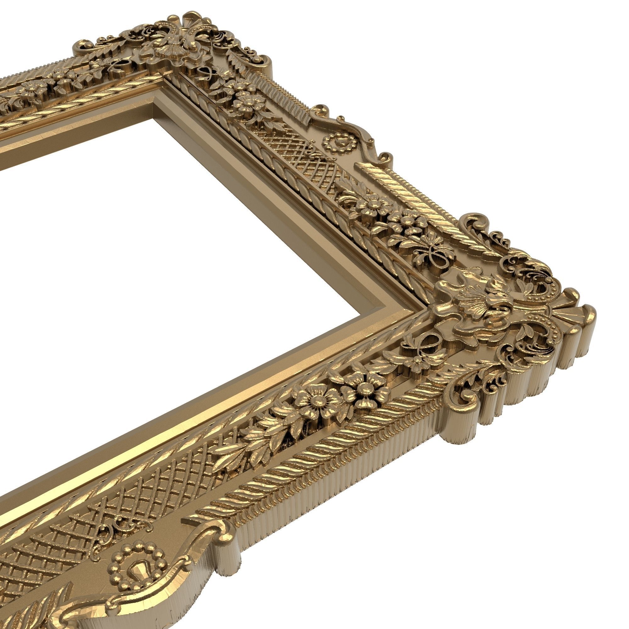 Carved Picture Frame 3D model_5