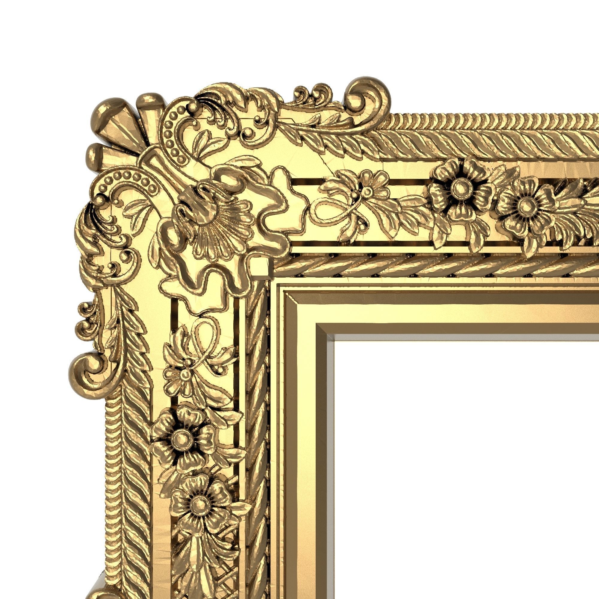 Carved Picture Frame 3D model_1