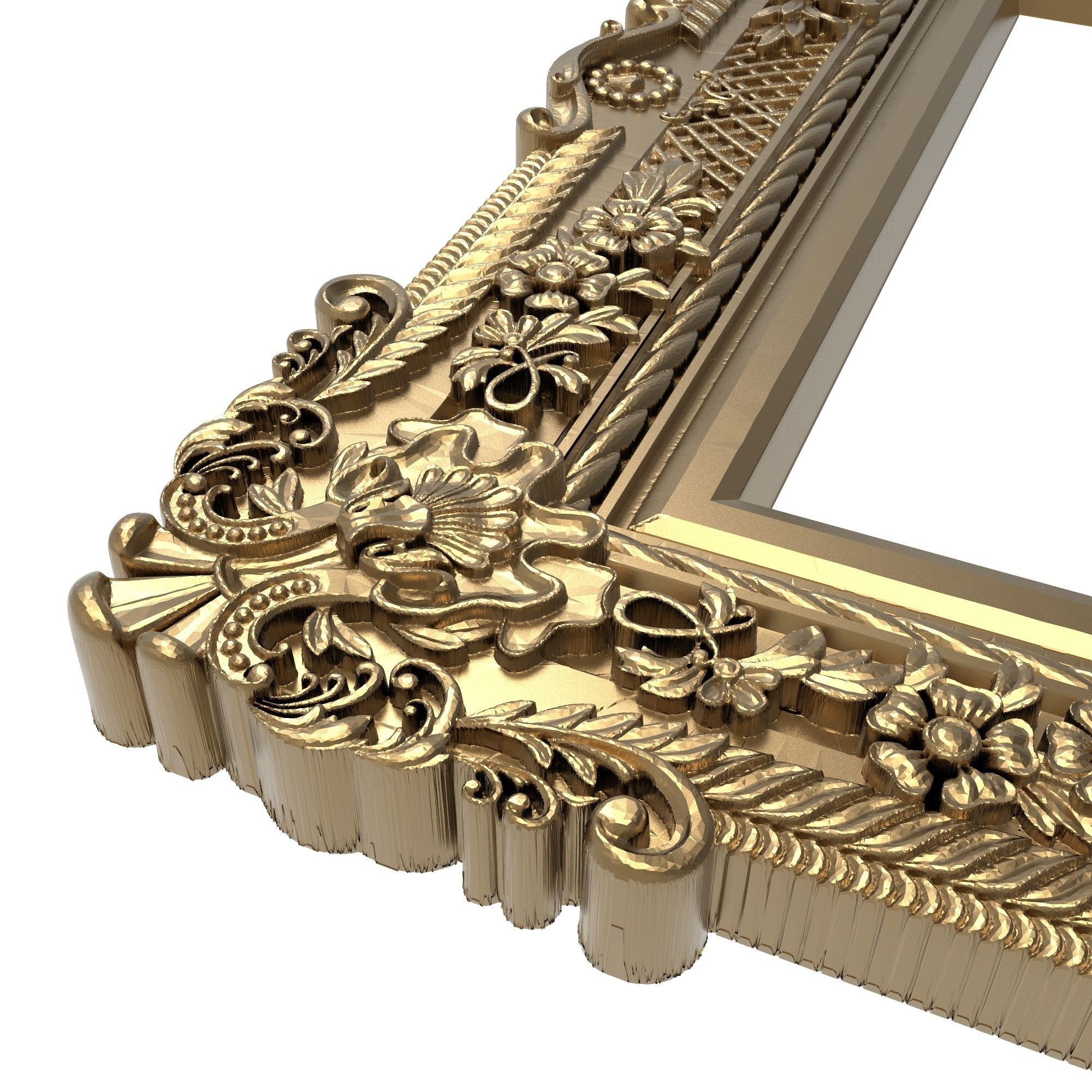 Carved Picture Frame 3D model_2