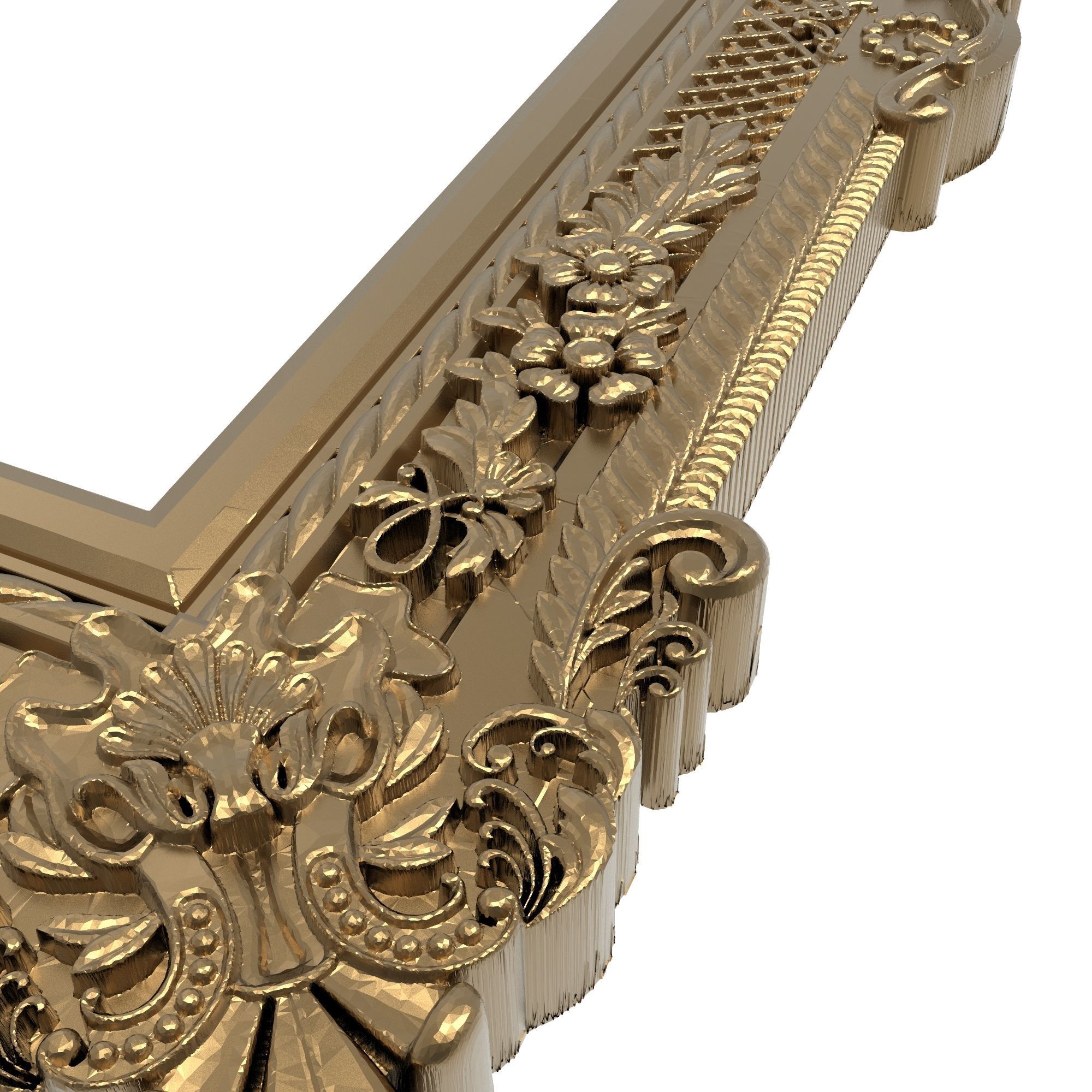 Carved Picture Frame 3D model_4